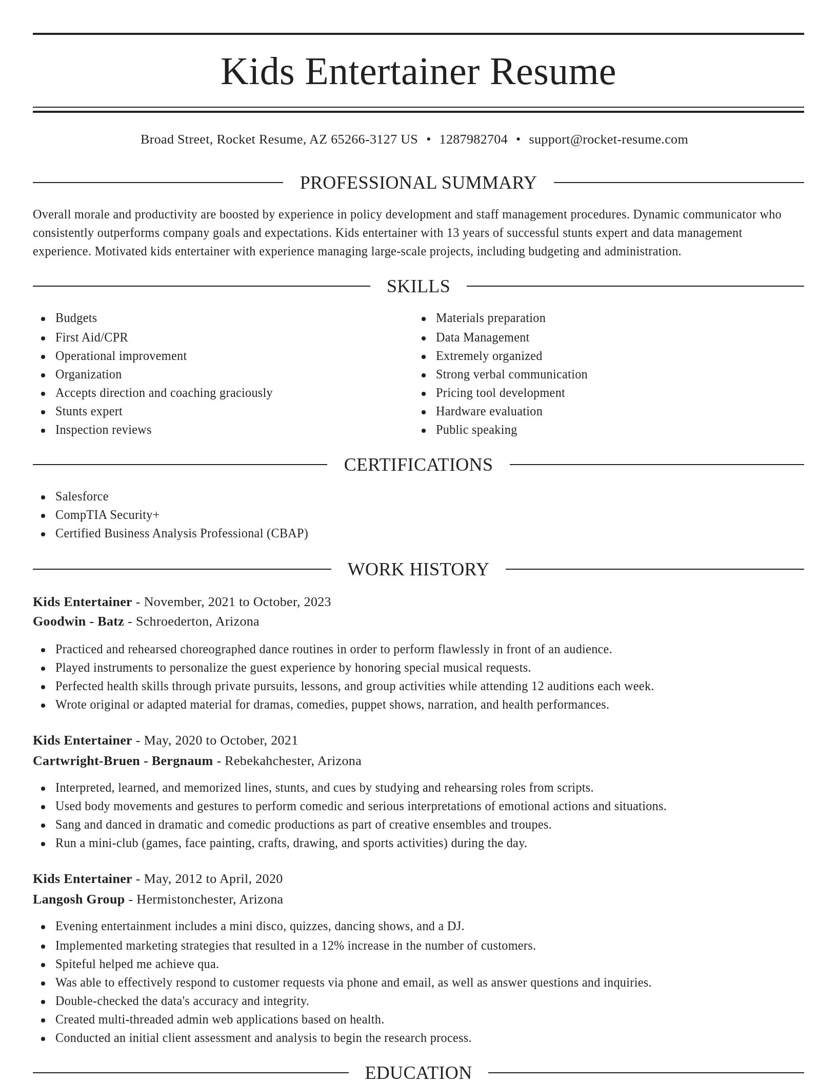 Elegant resume template
