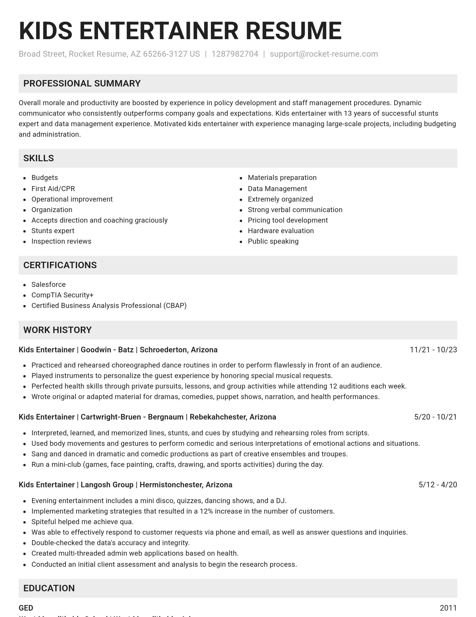 Genius resume template