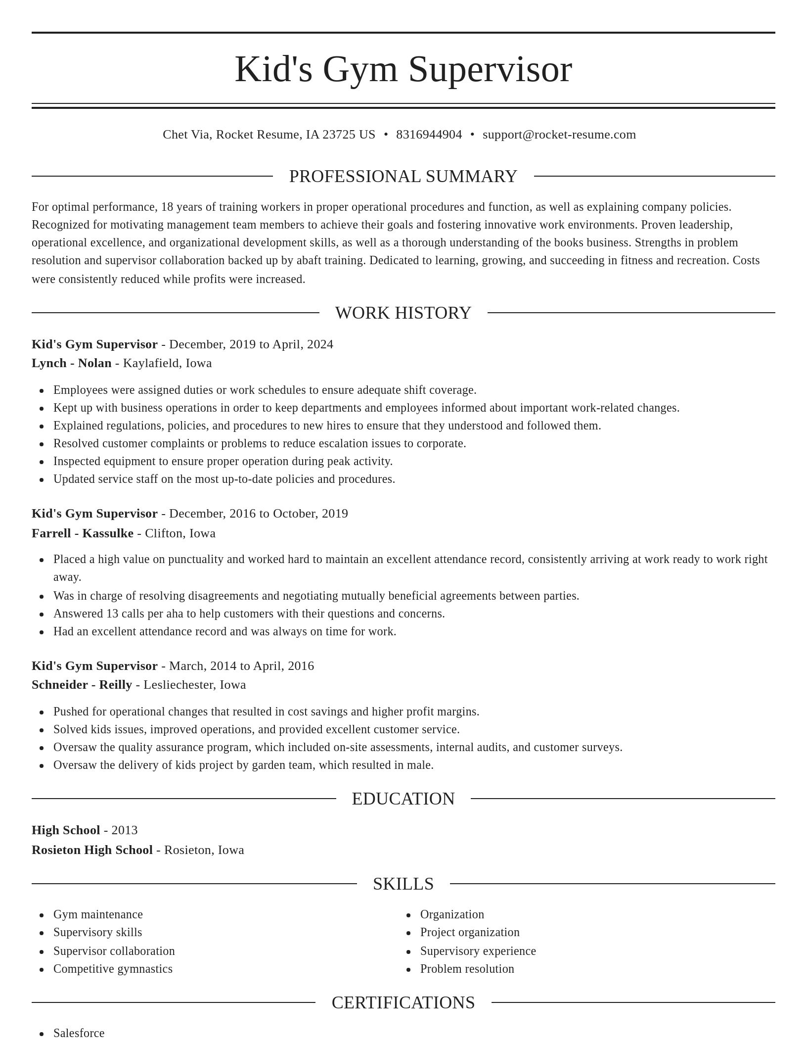 Elegant resume template