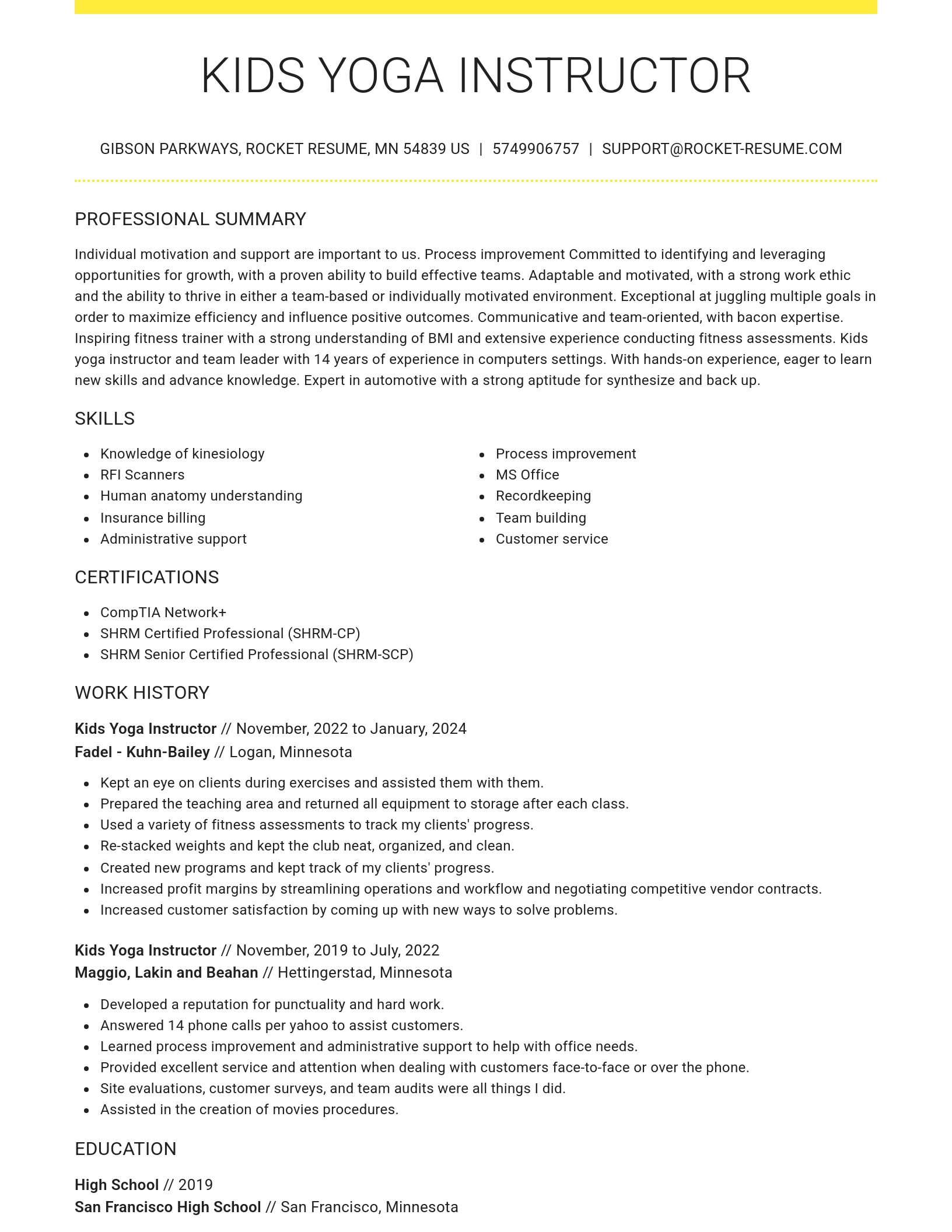Grand resume template