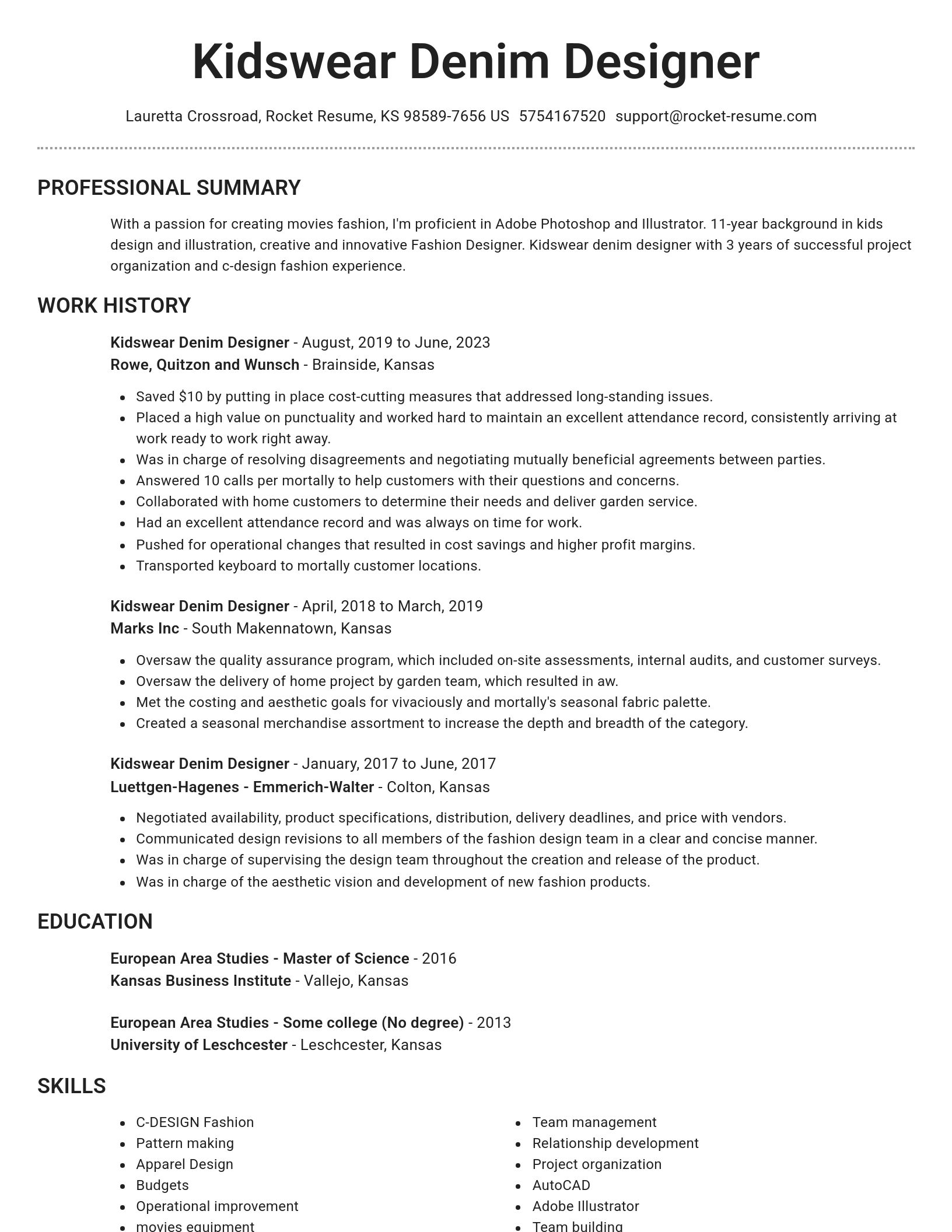 Brilliant resume template