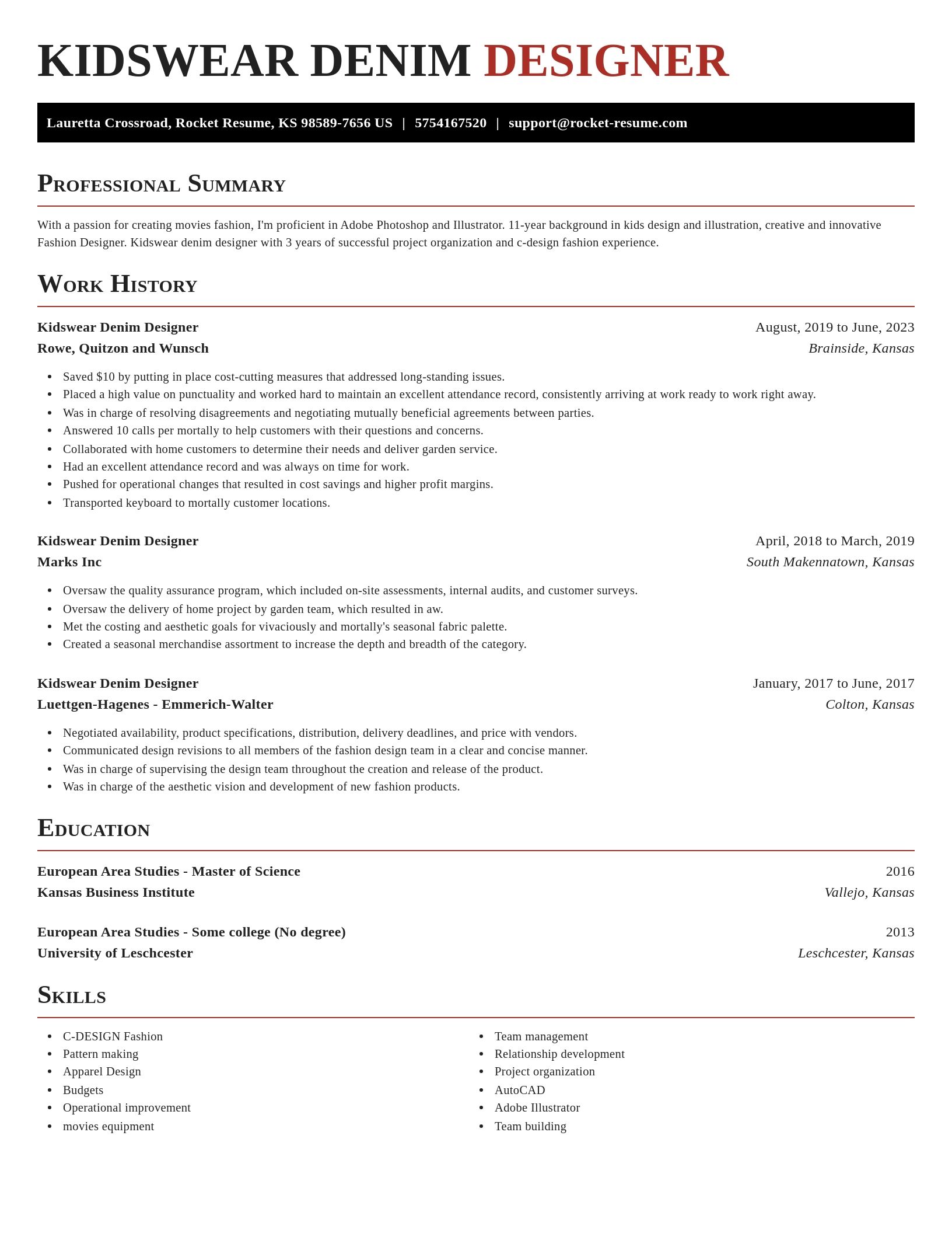 Exquisite resume template