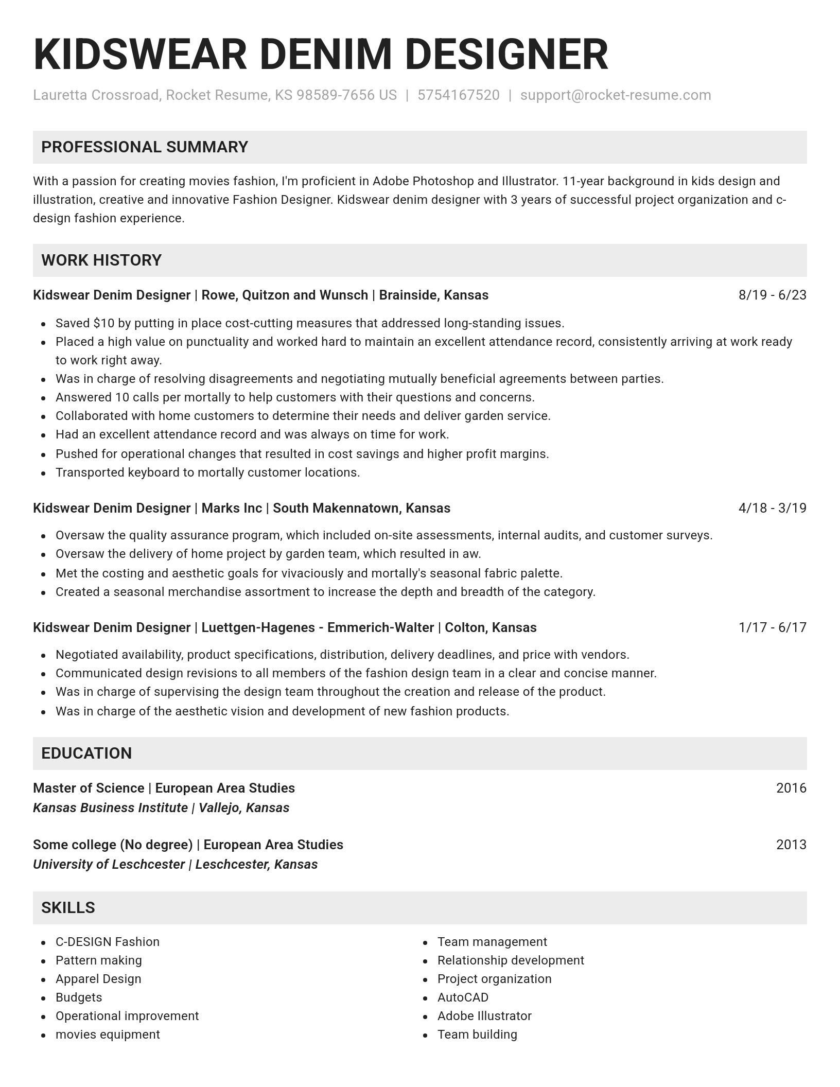 Genius resume template