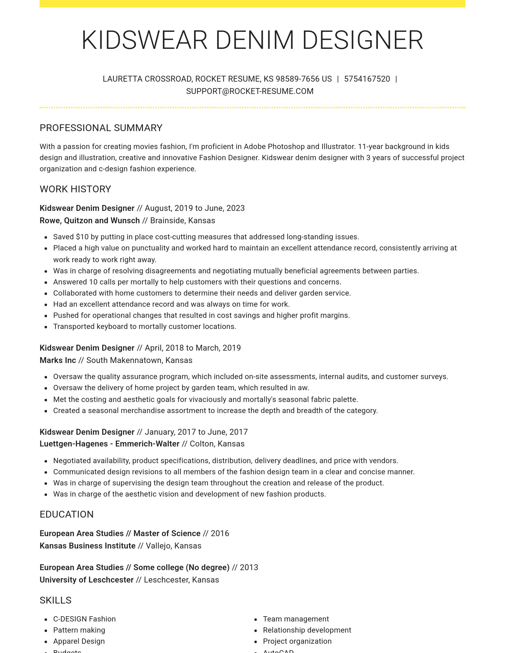 Grand resume template