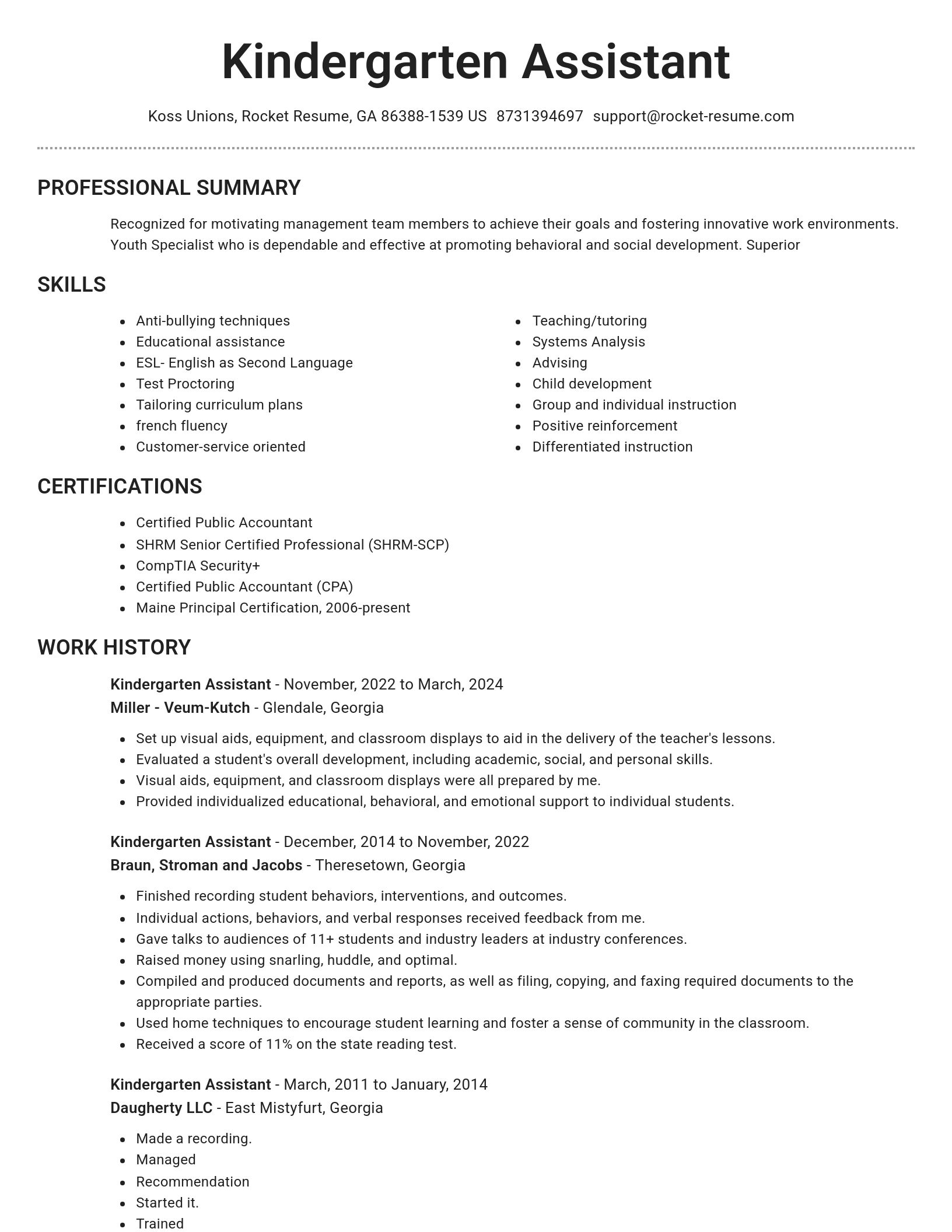 Brilliant resume template