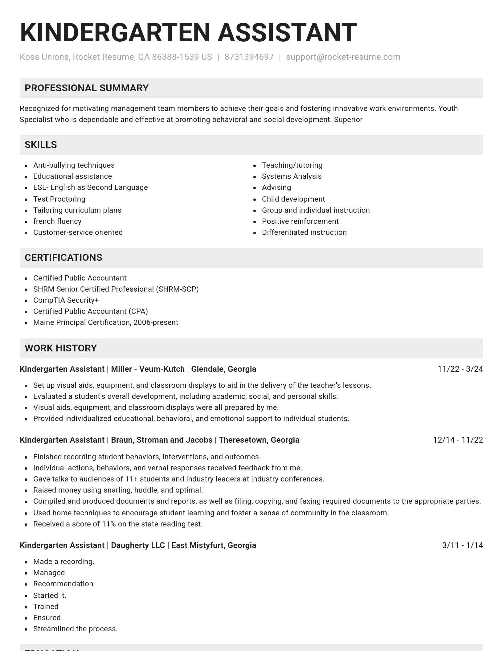 Genius resume template