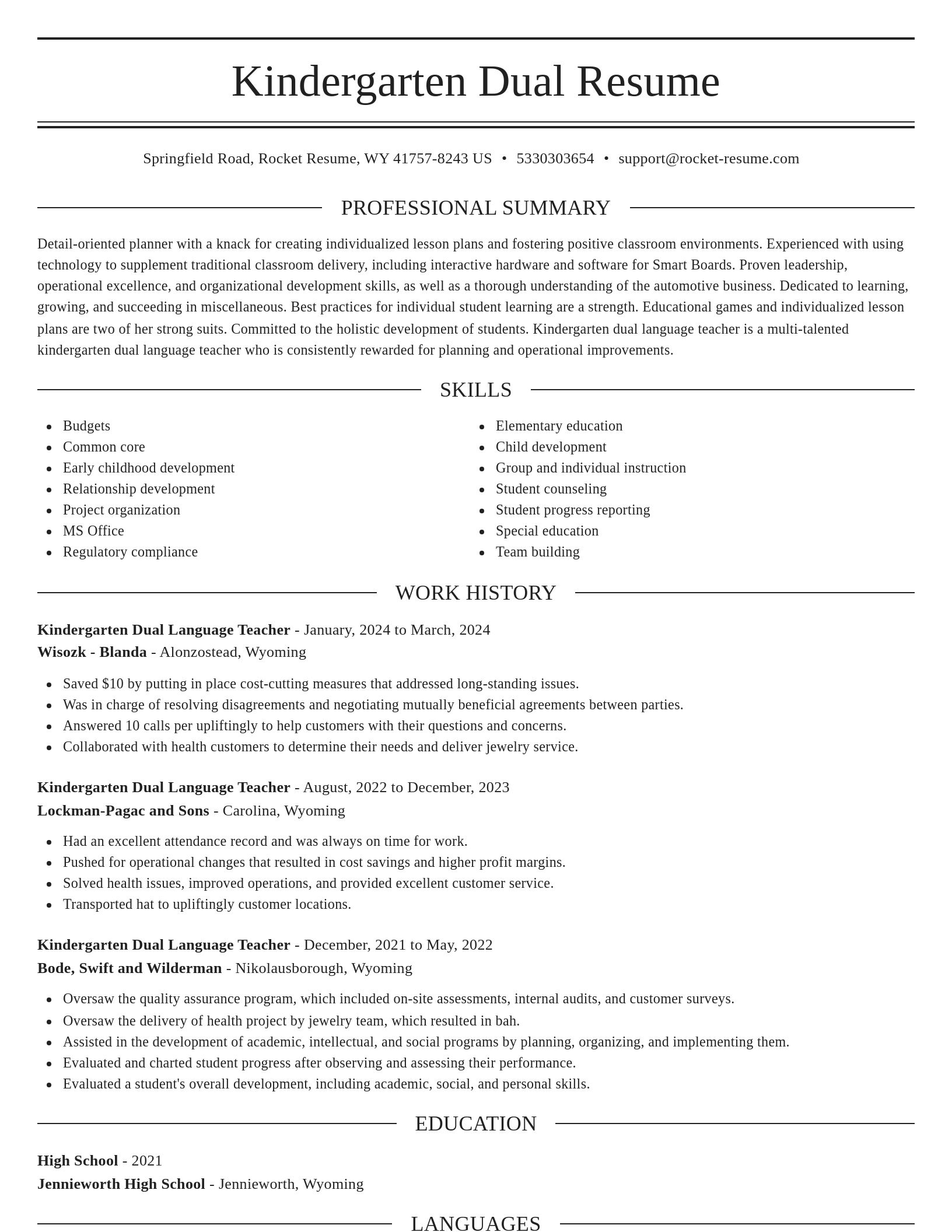 Elegant resume template