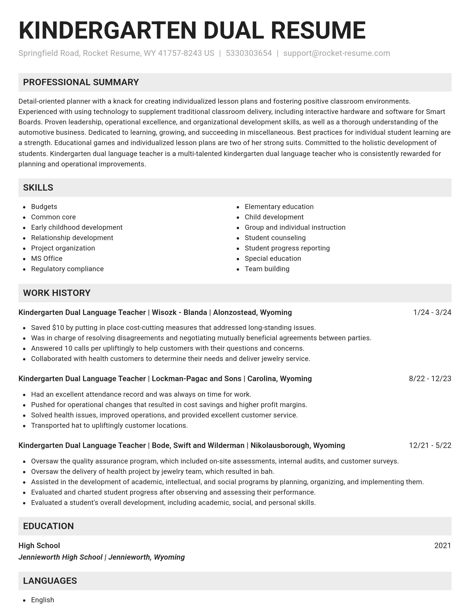 Genius resume template