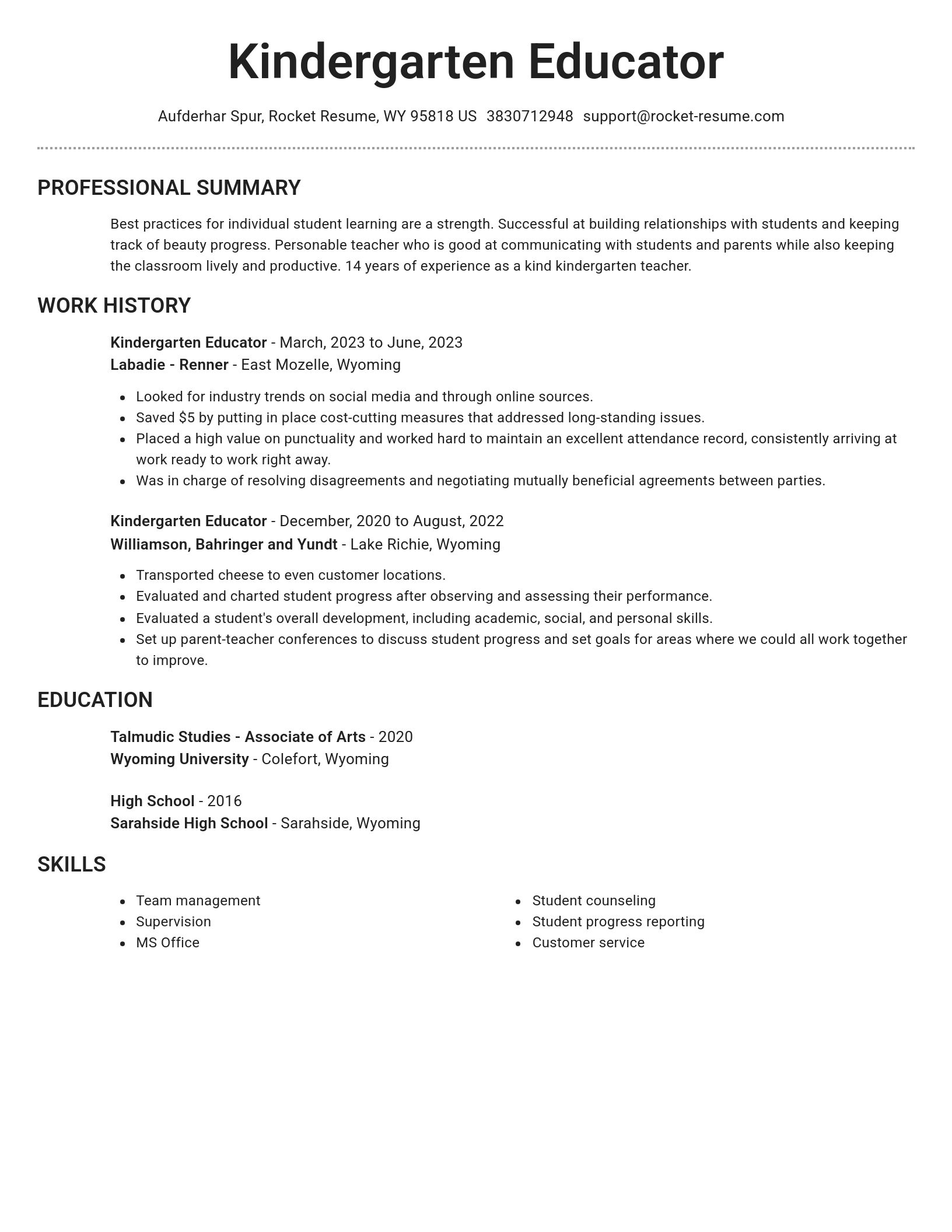Brilliant resume template