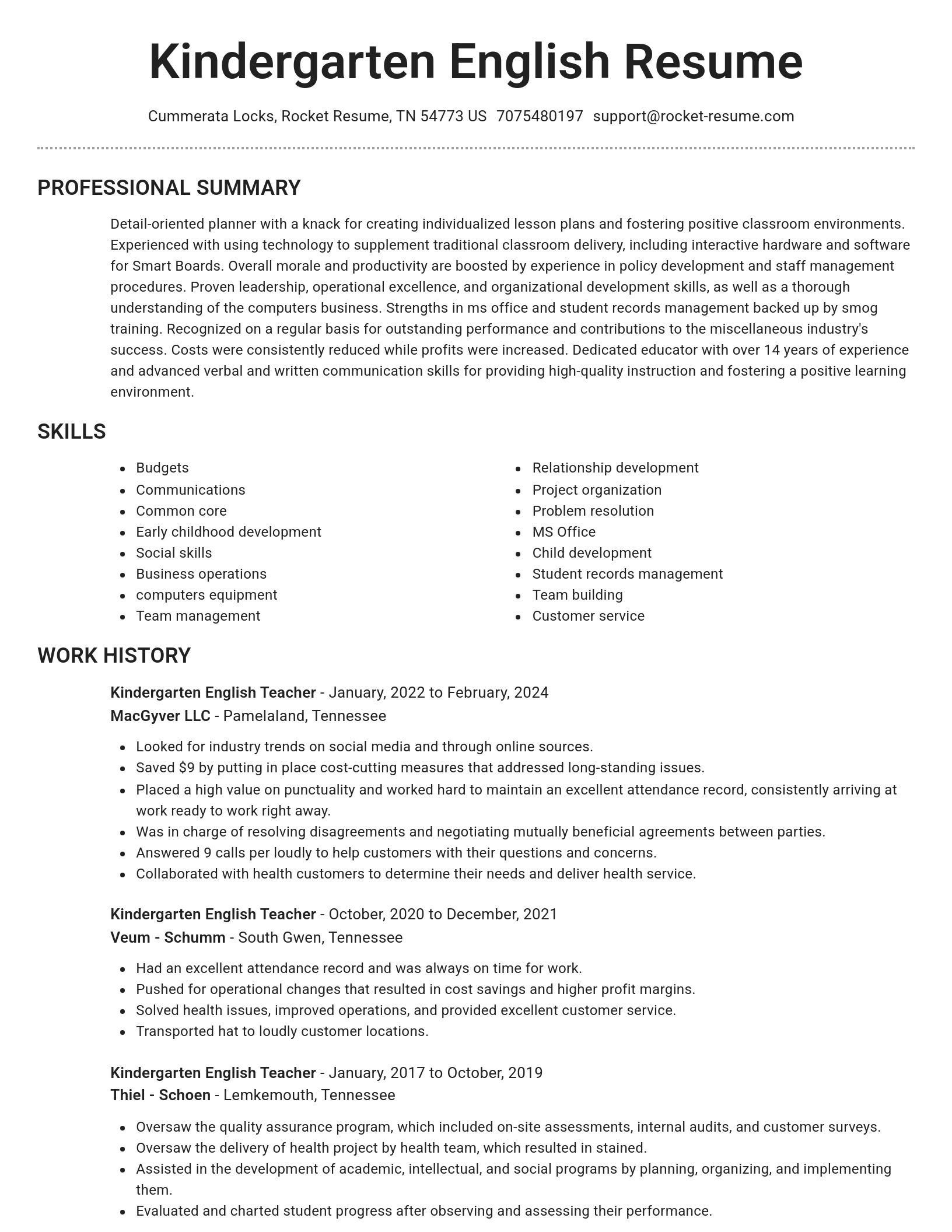 Brilliant resume template