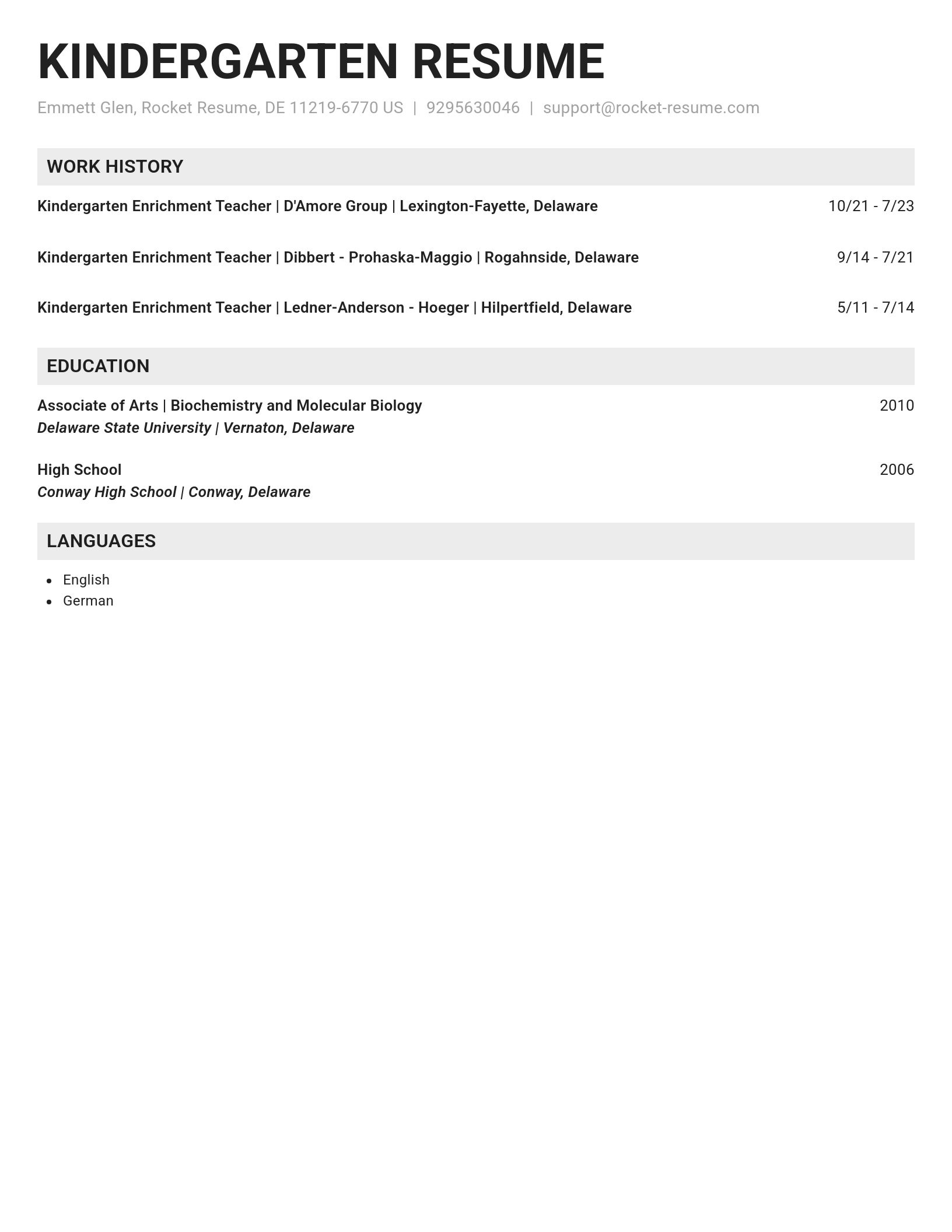 Genius resume template