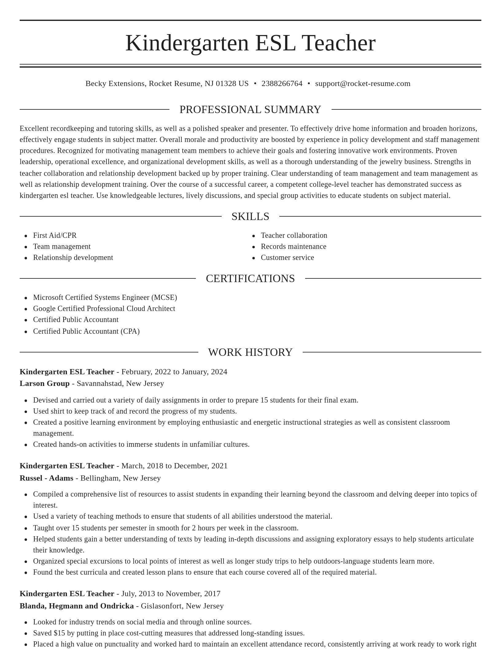 Elegant resume template