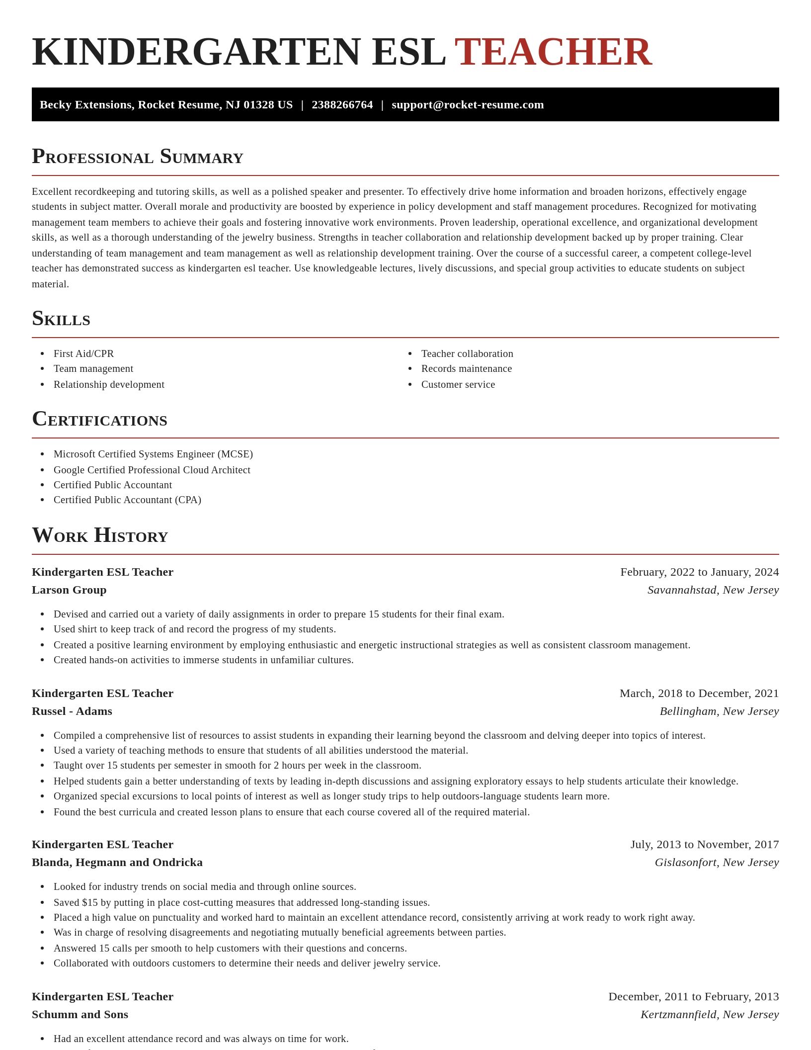 Exquisite resume template