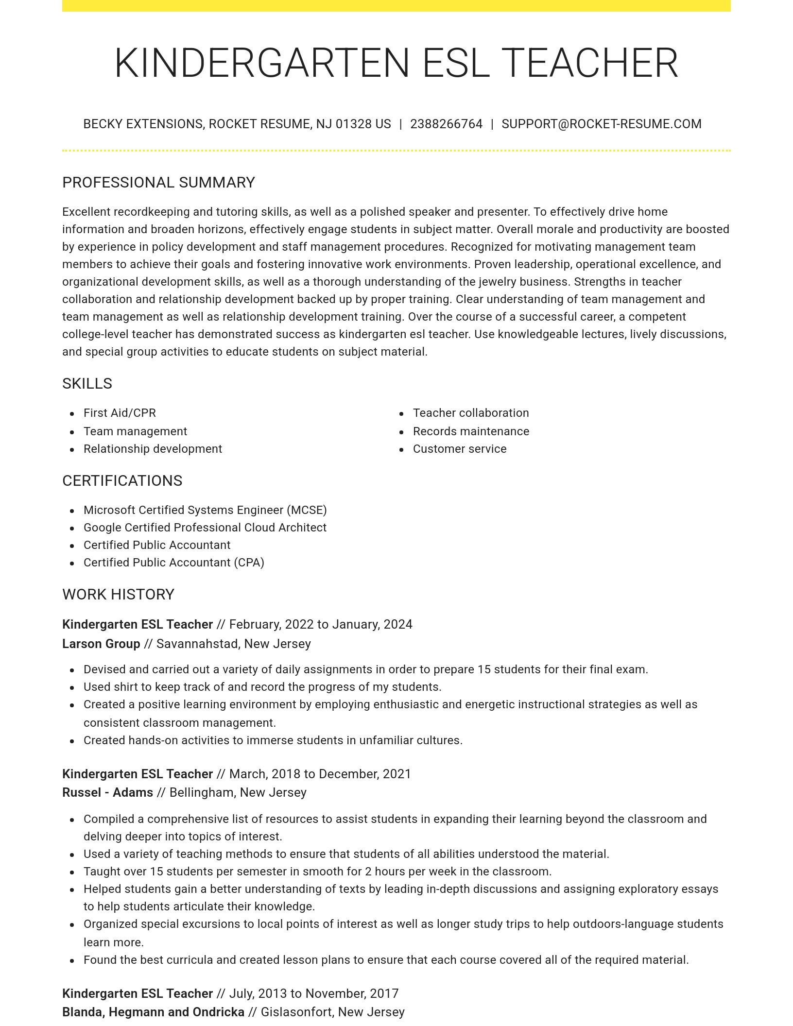 Grand resume template