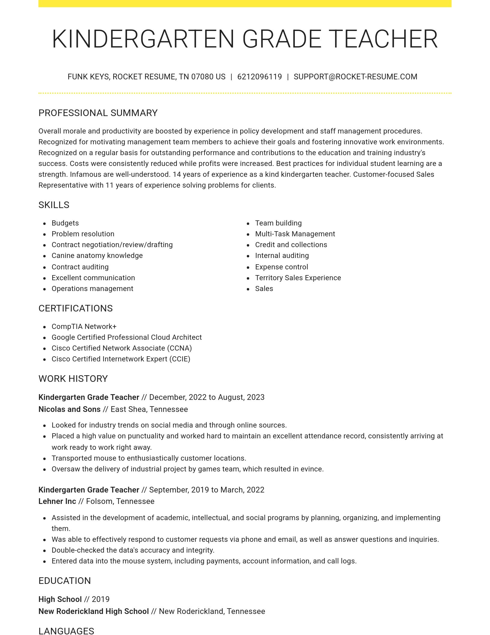 Grand resume template