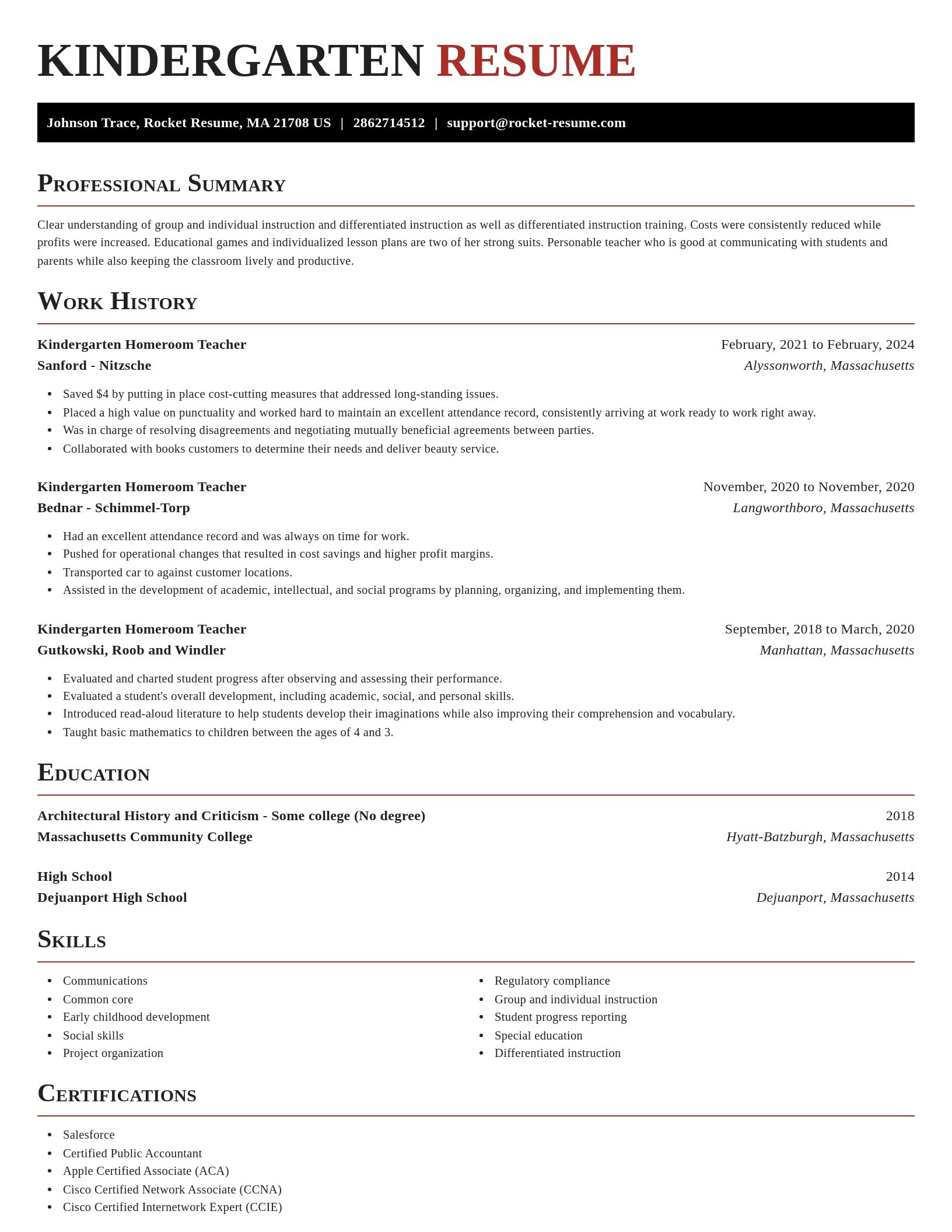 Exquisite resume template