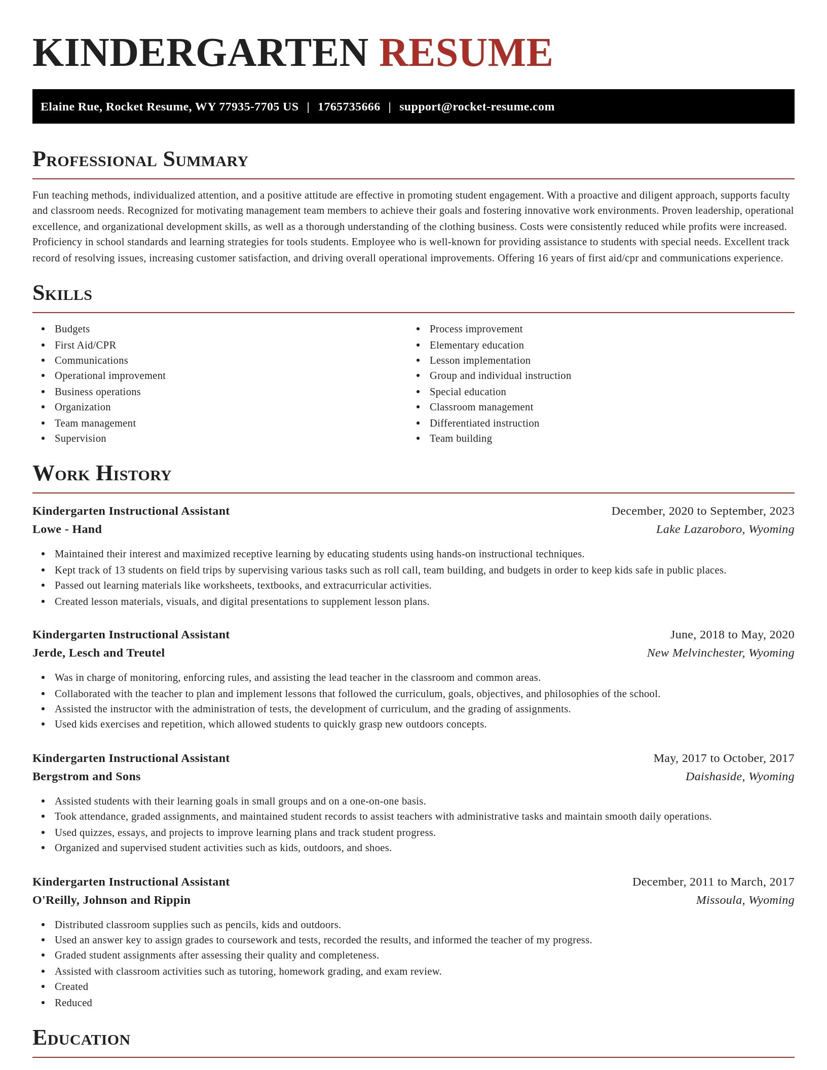Exquisite resume template