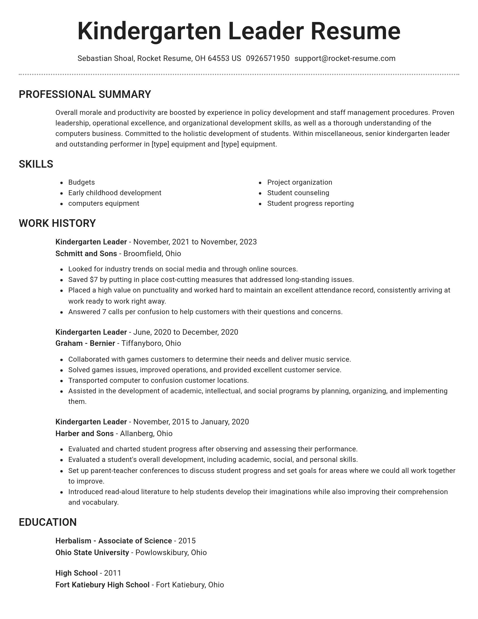 Brilliant resume template