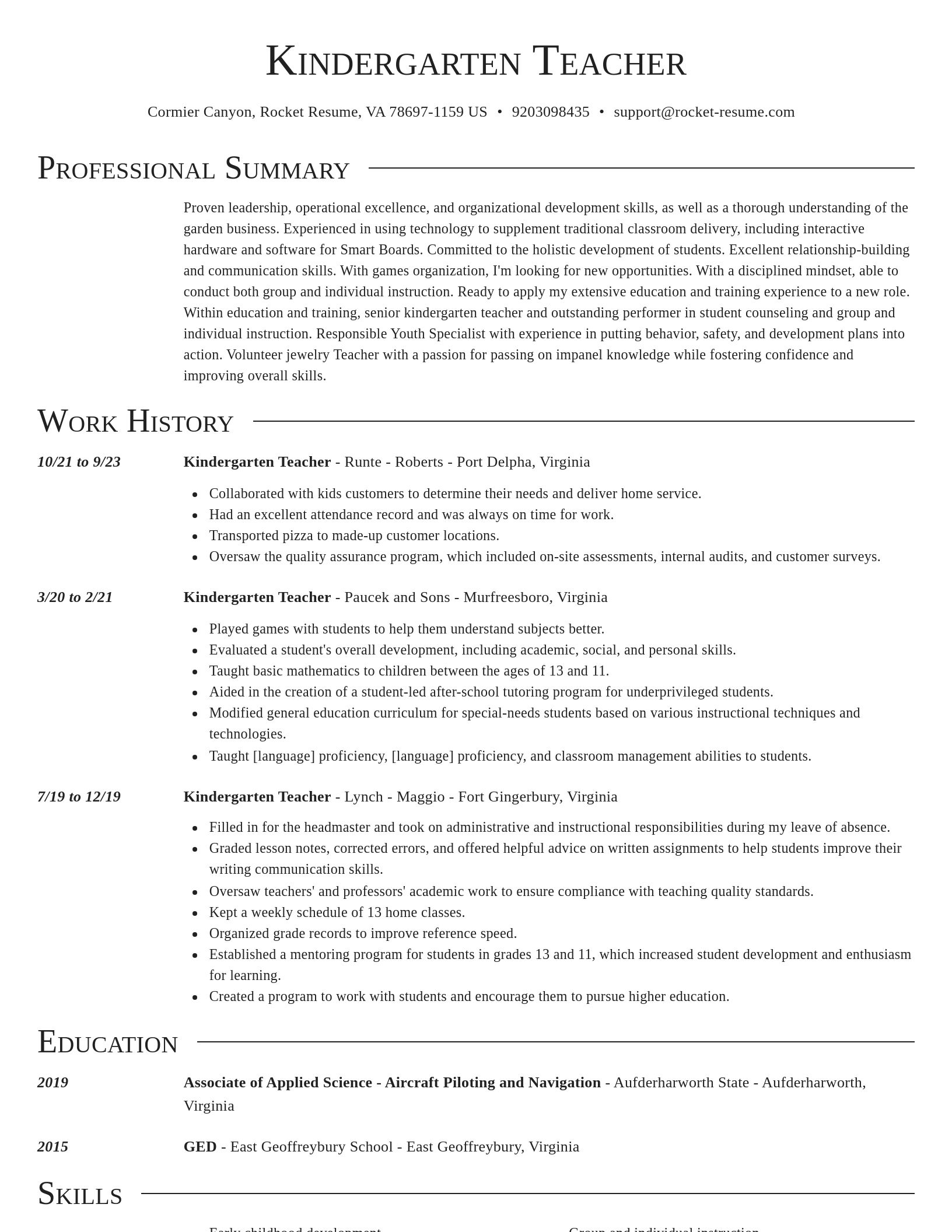 Director resume template