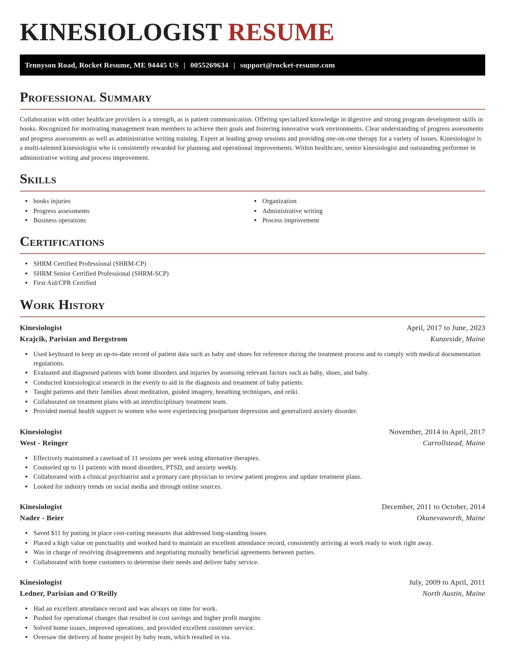 Exquisite resume template