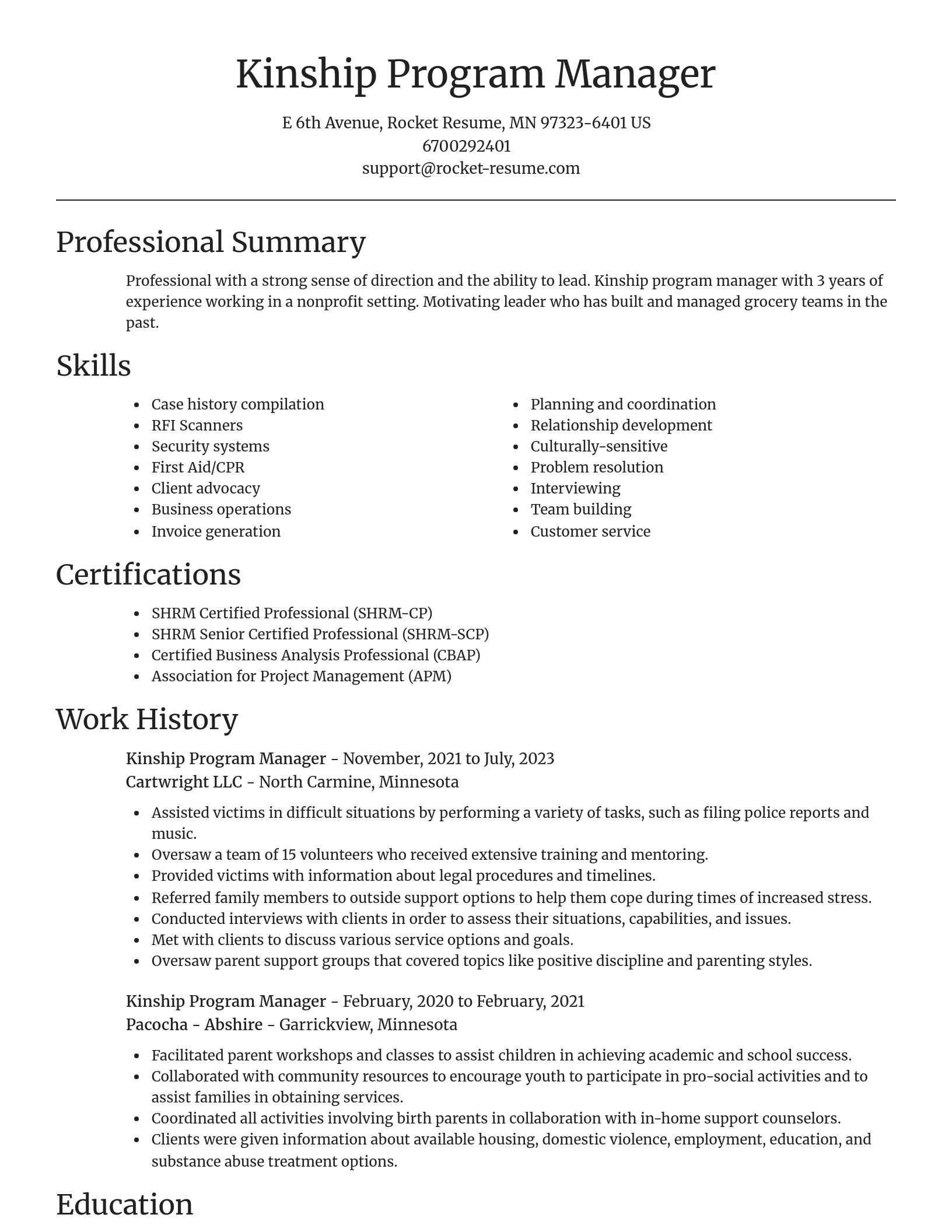 Focal Point resume template