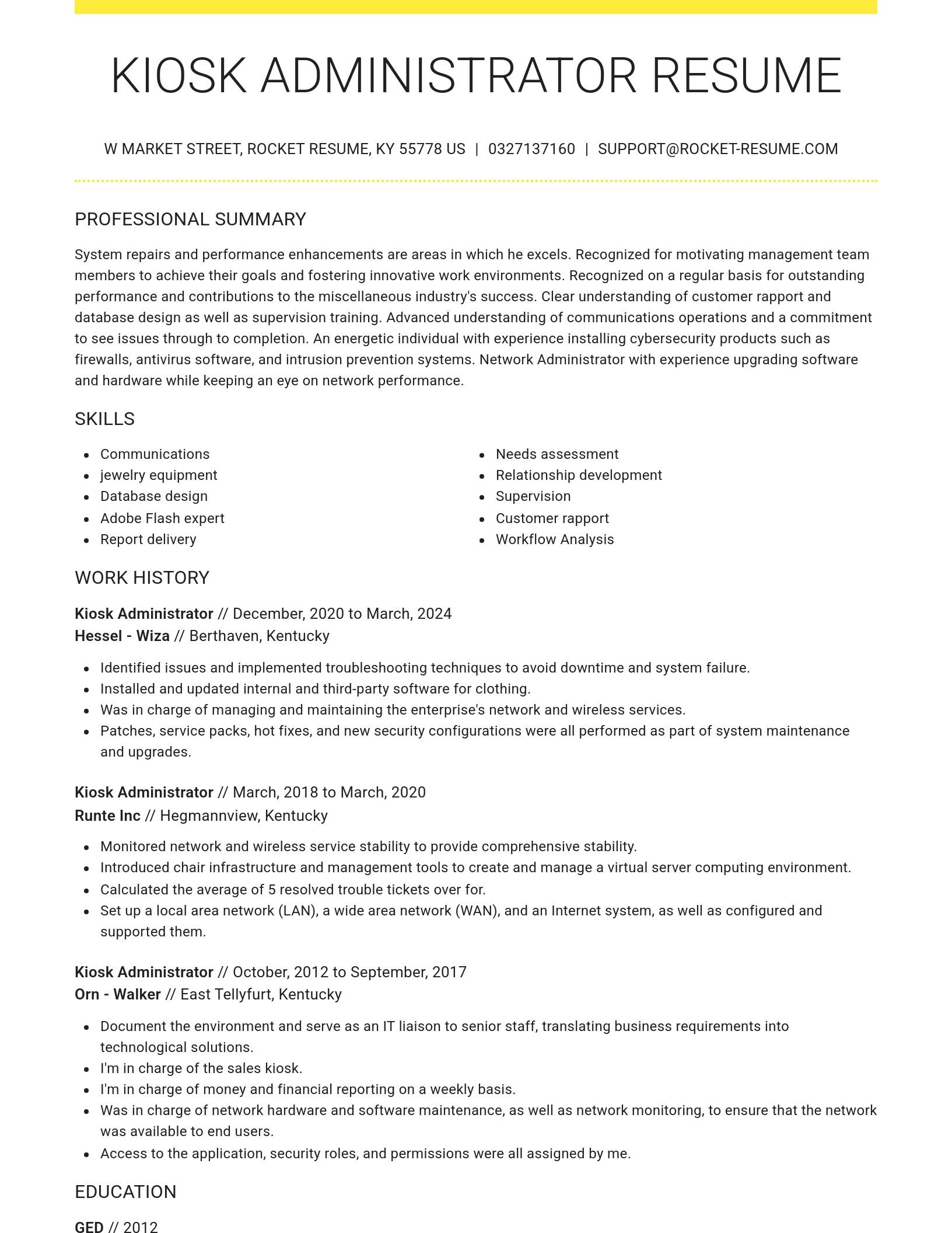 Grand resume template