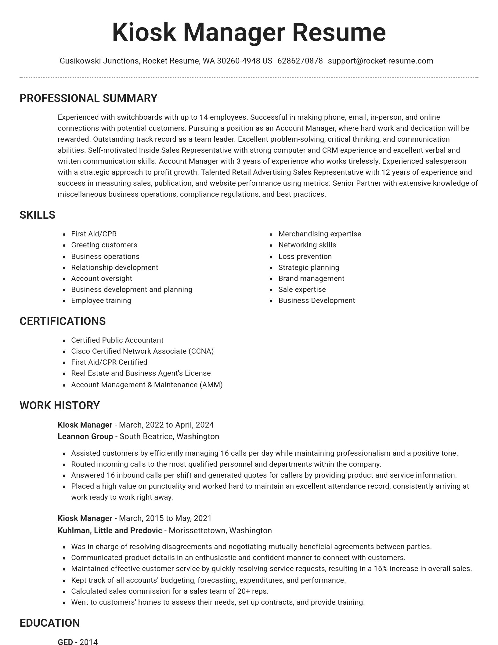Brilliant resume template