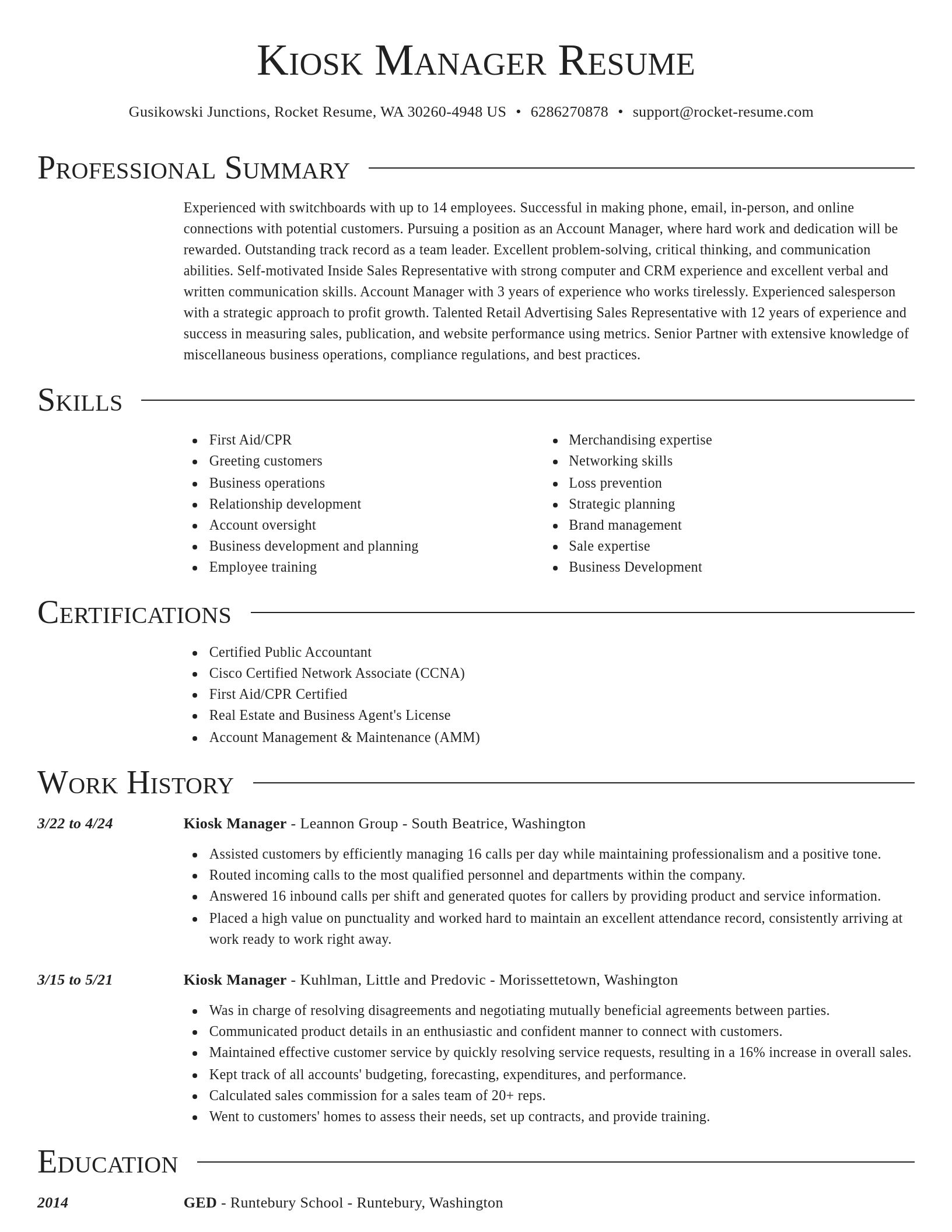 Director resume template