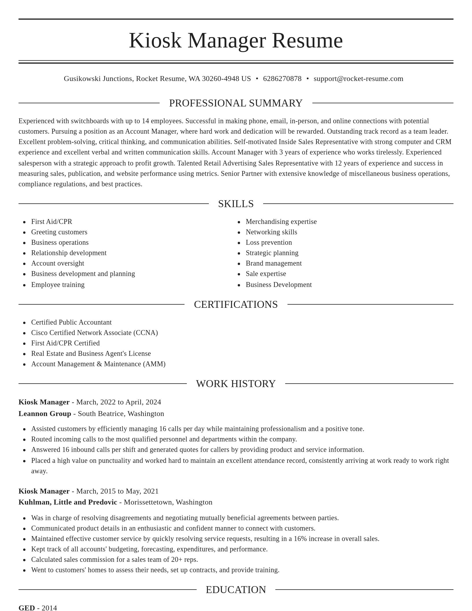 Elegant resume template