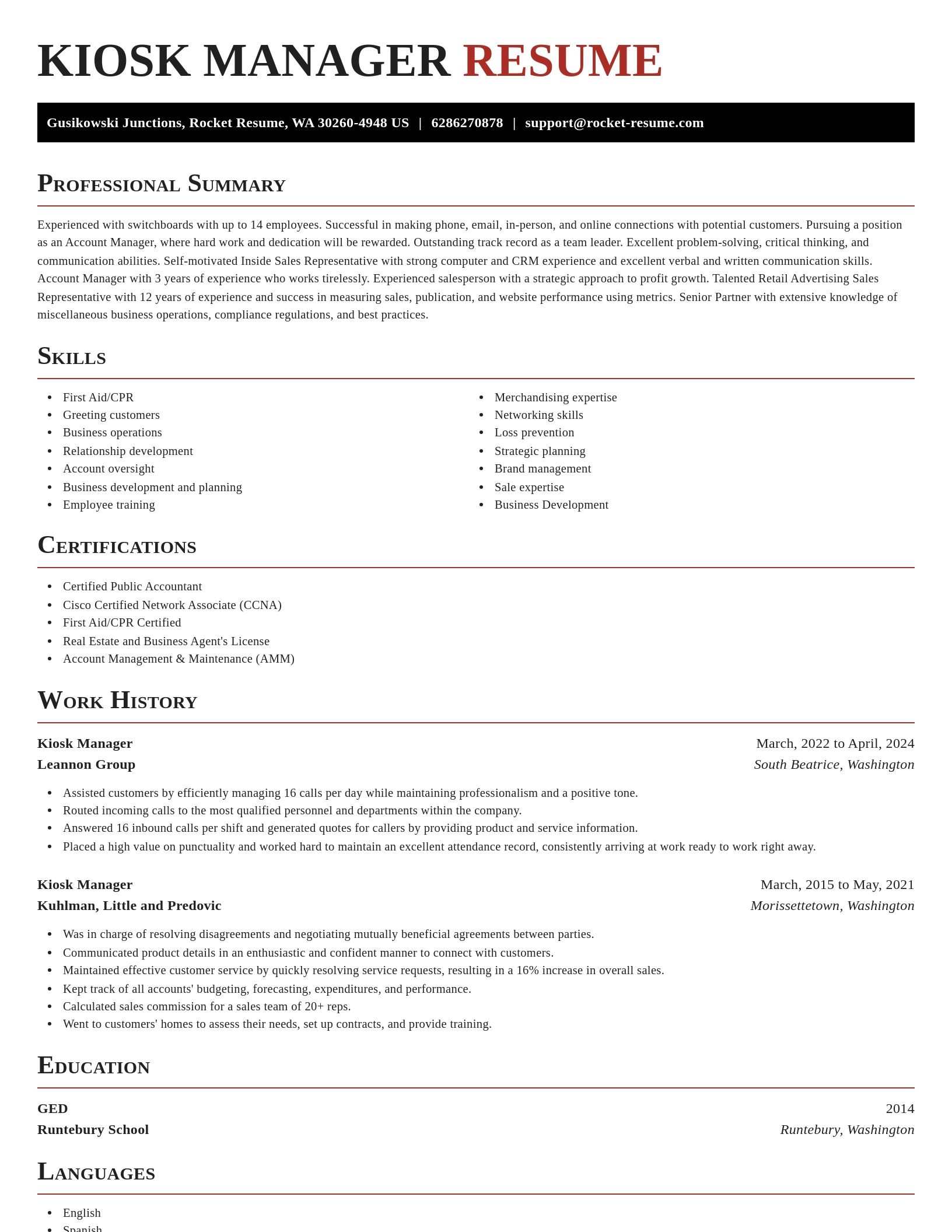 Exquisite resume template