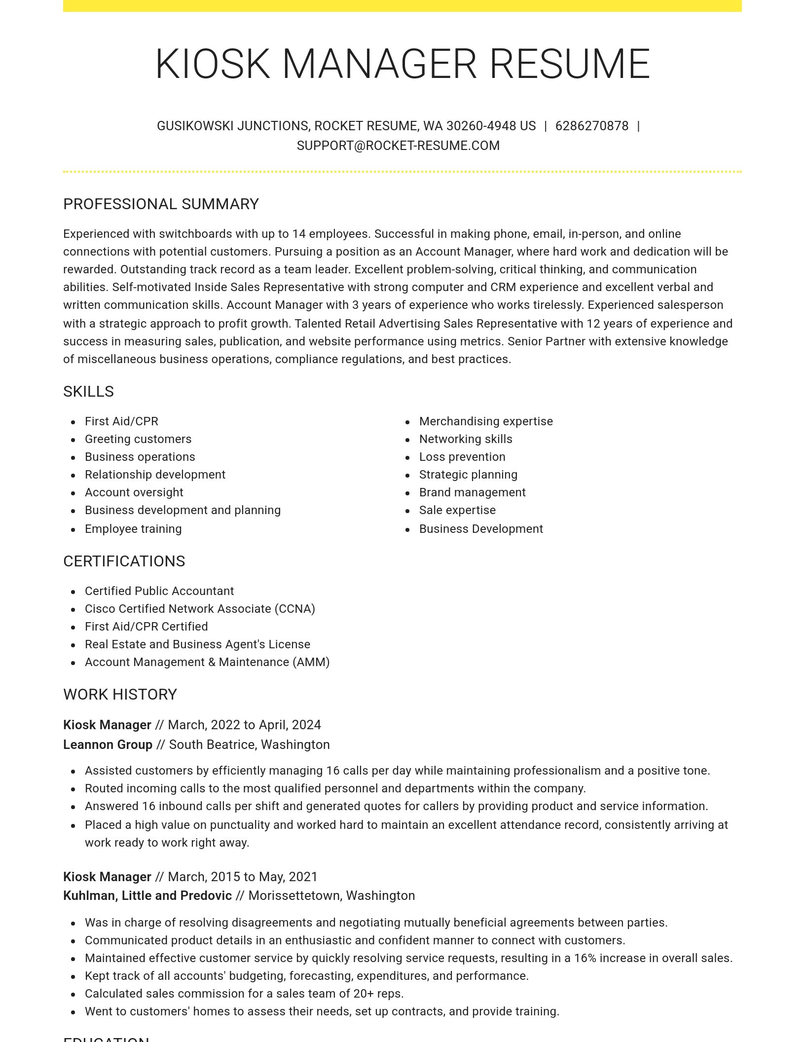 Grand resume template
