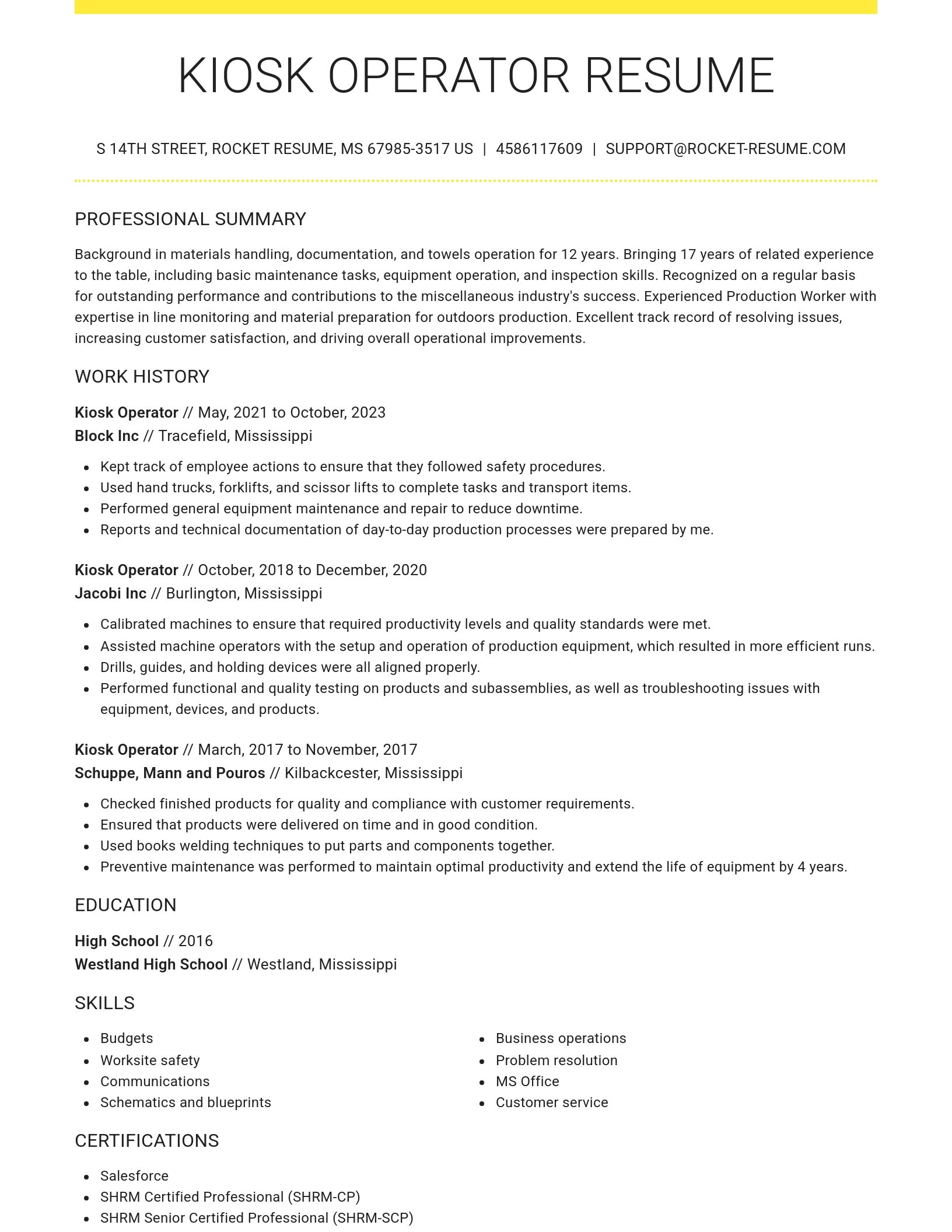 Grand resume template