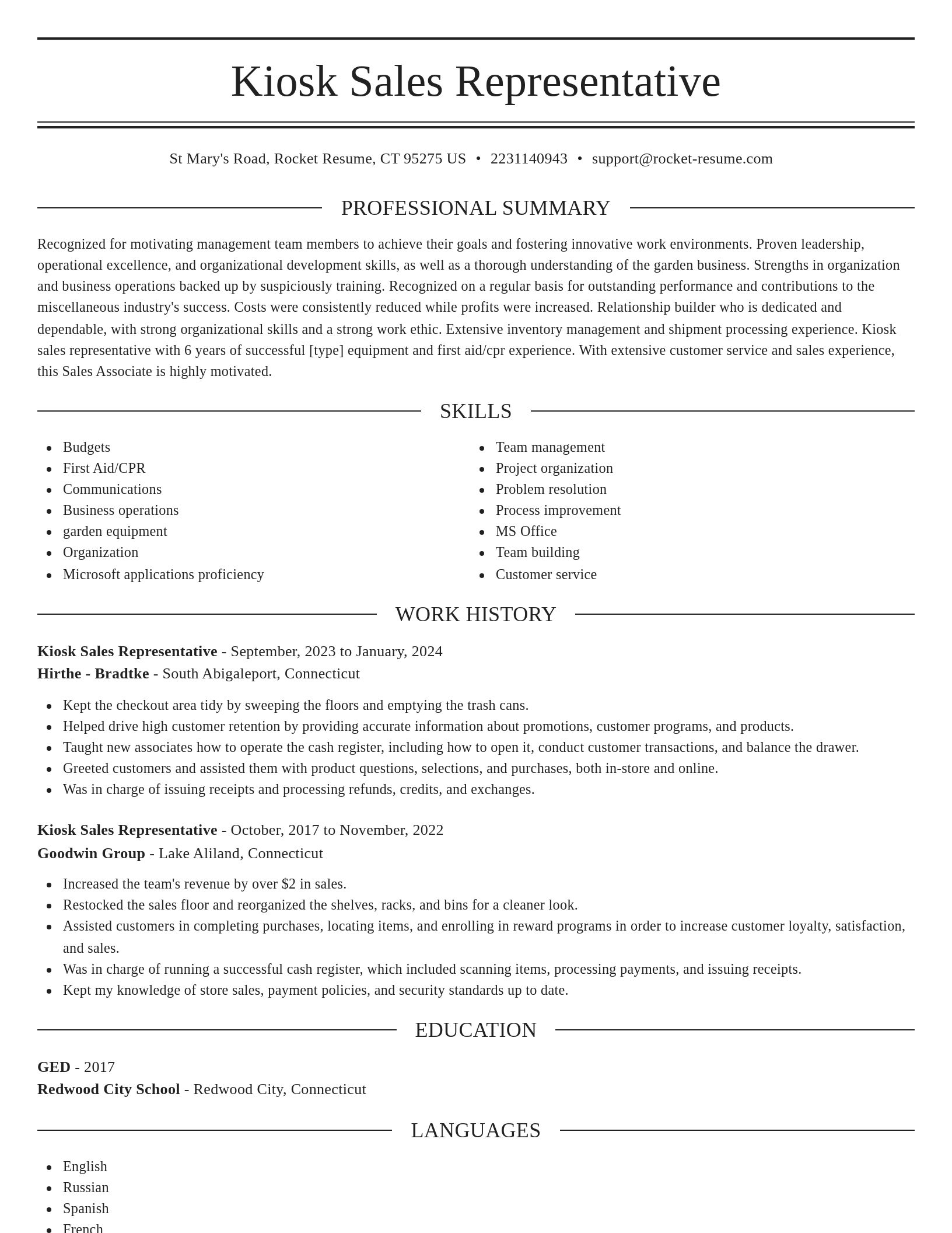 Elegant resume template
