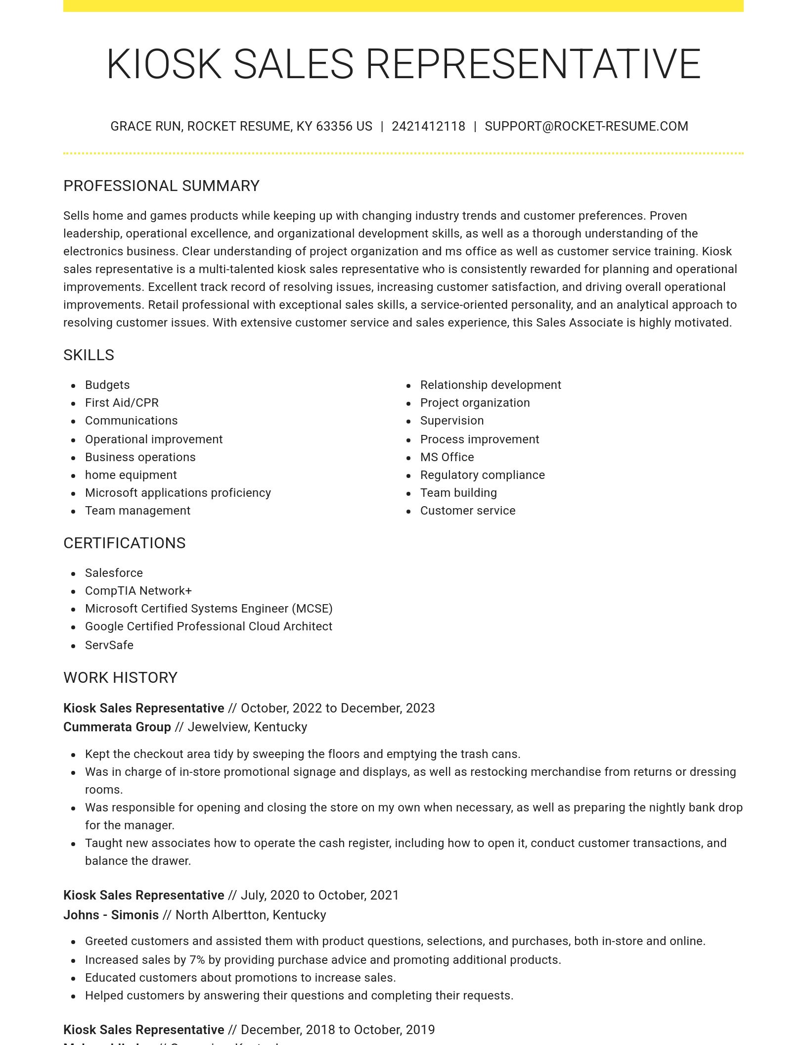 Grand resume template