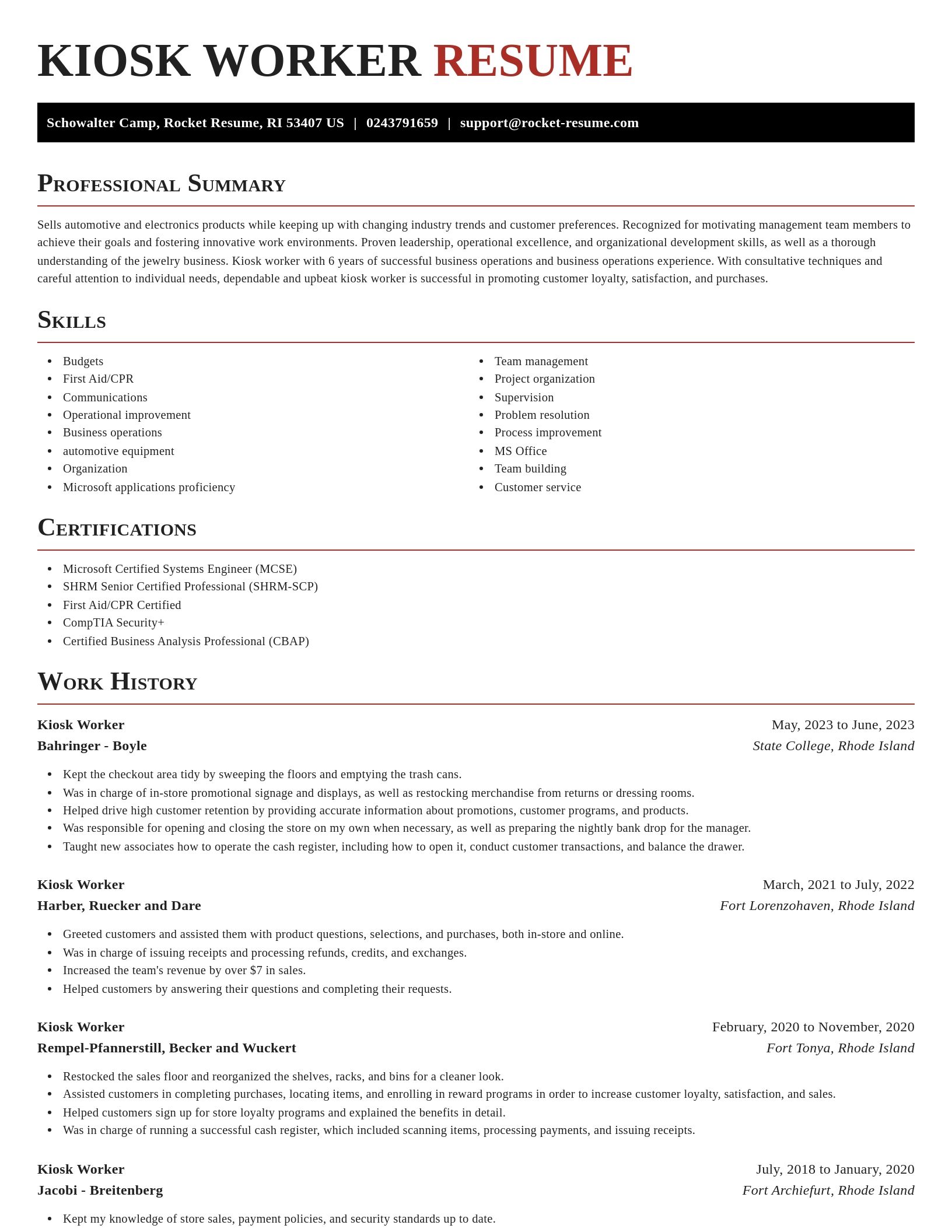 Exquisite resume template
