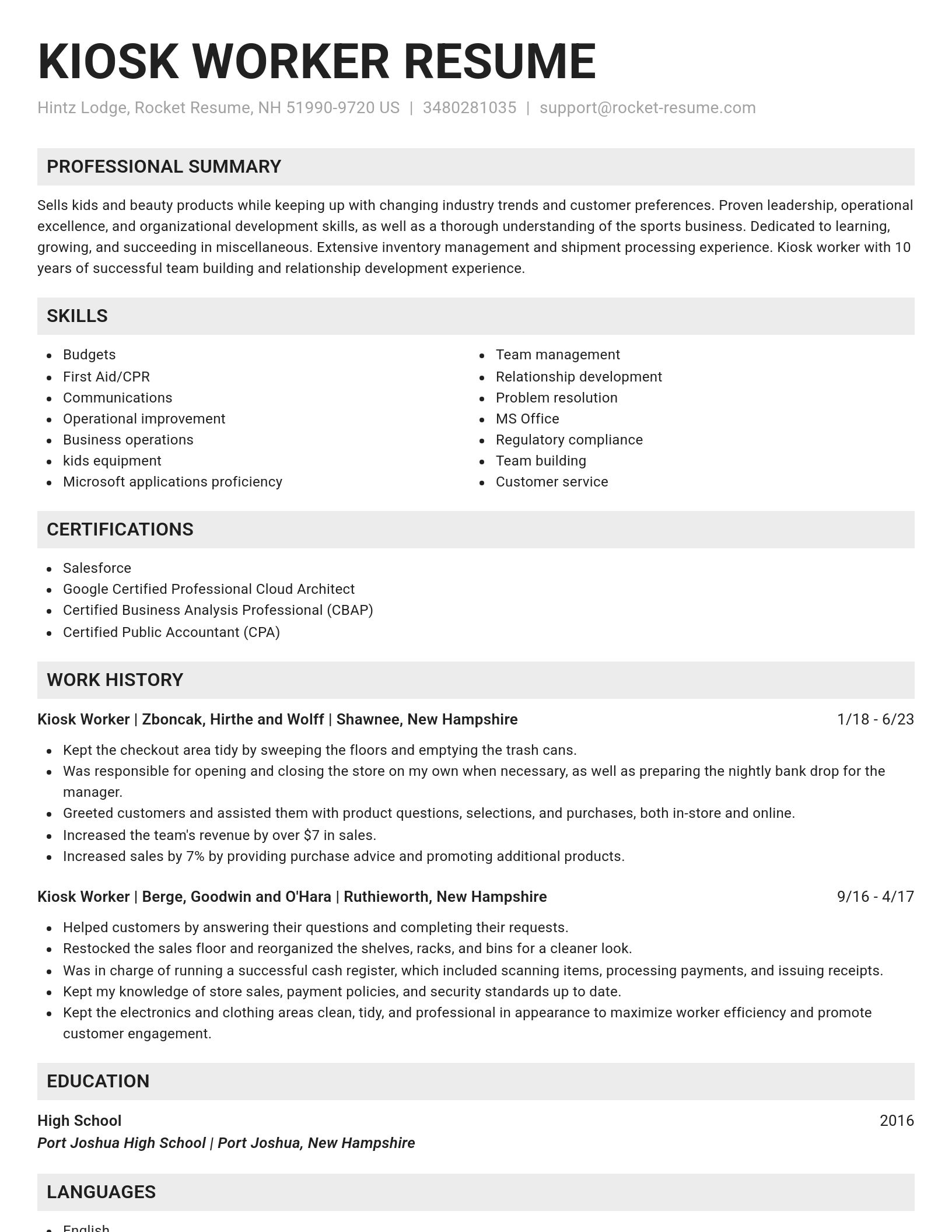 Genius resume template