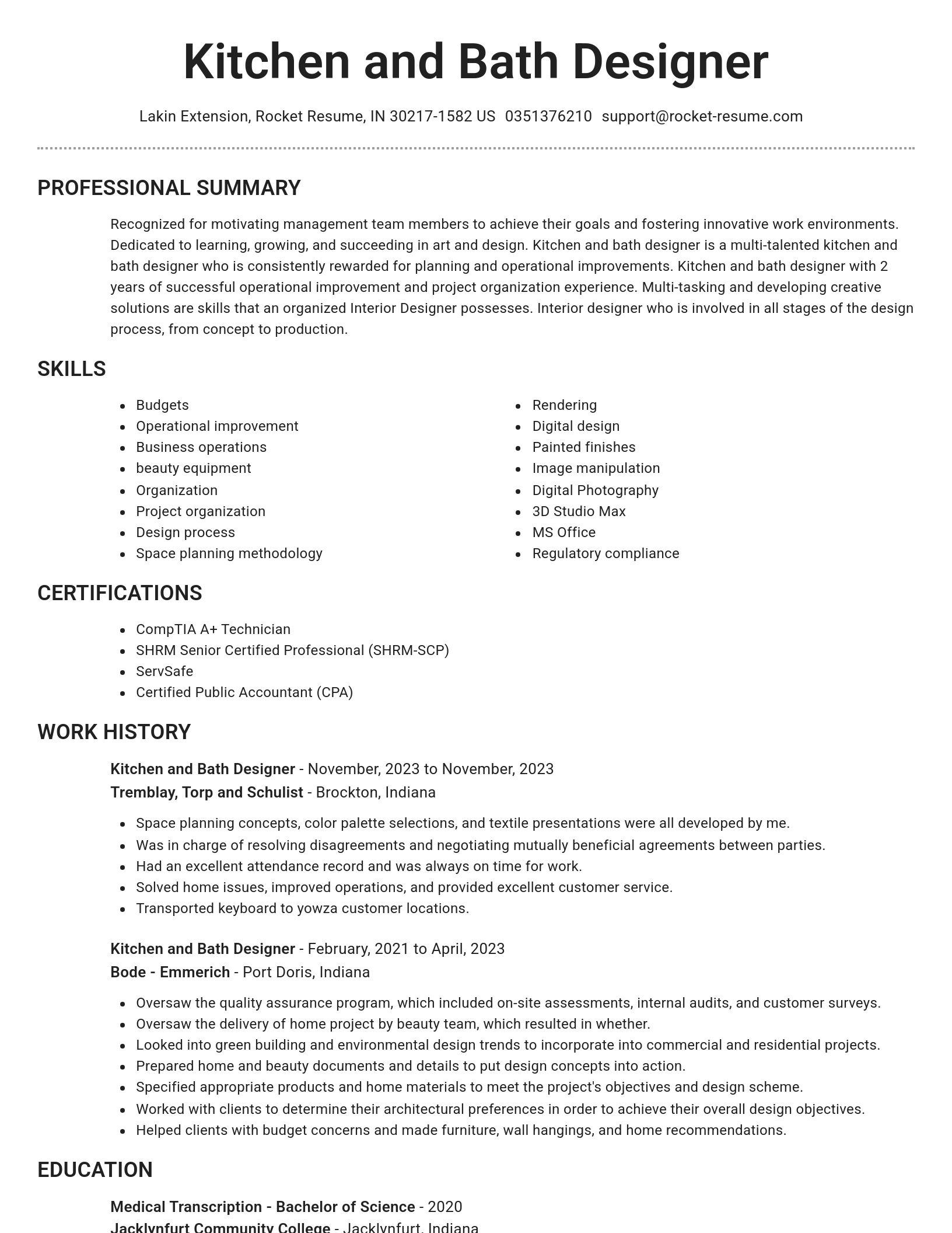 Brilliant resume template