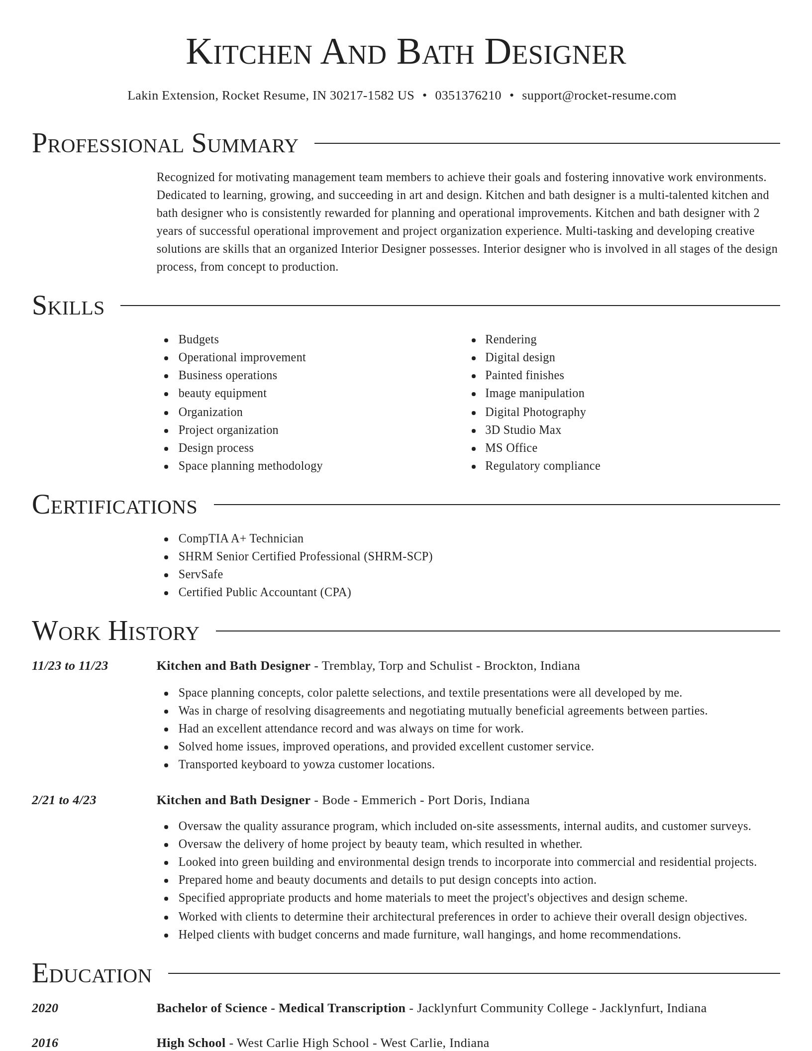 Director resume template