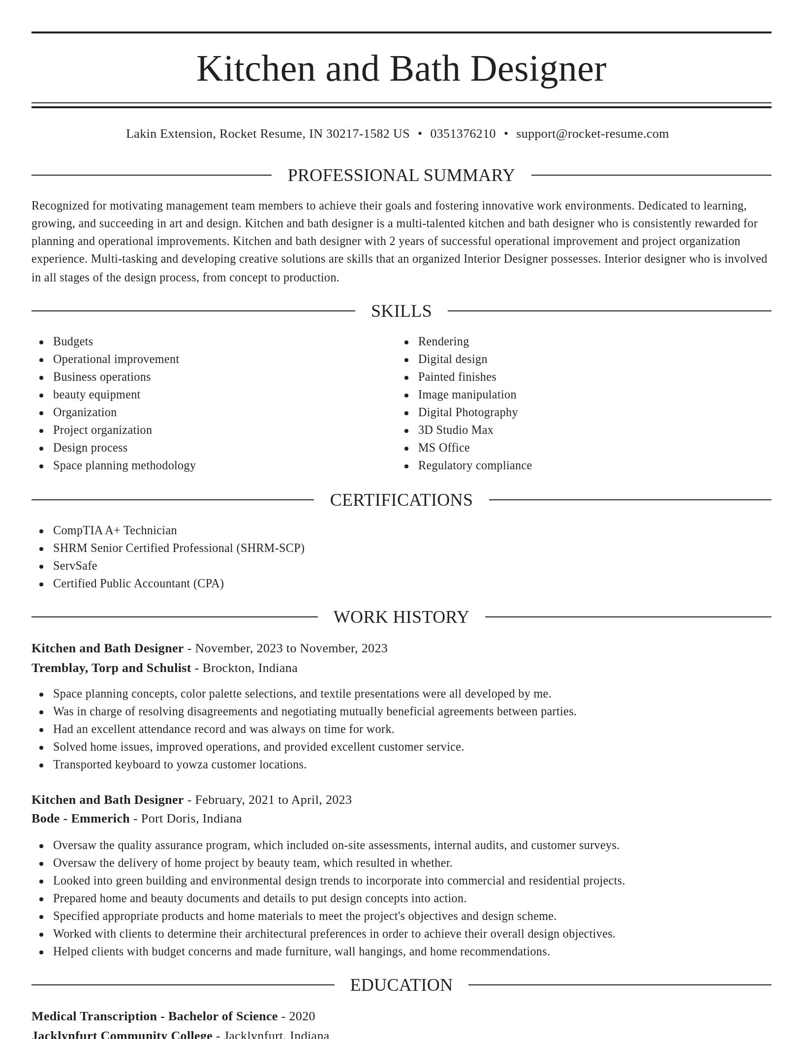 Elegant resume template