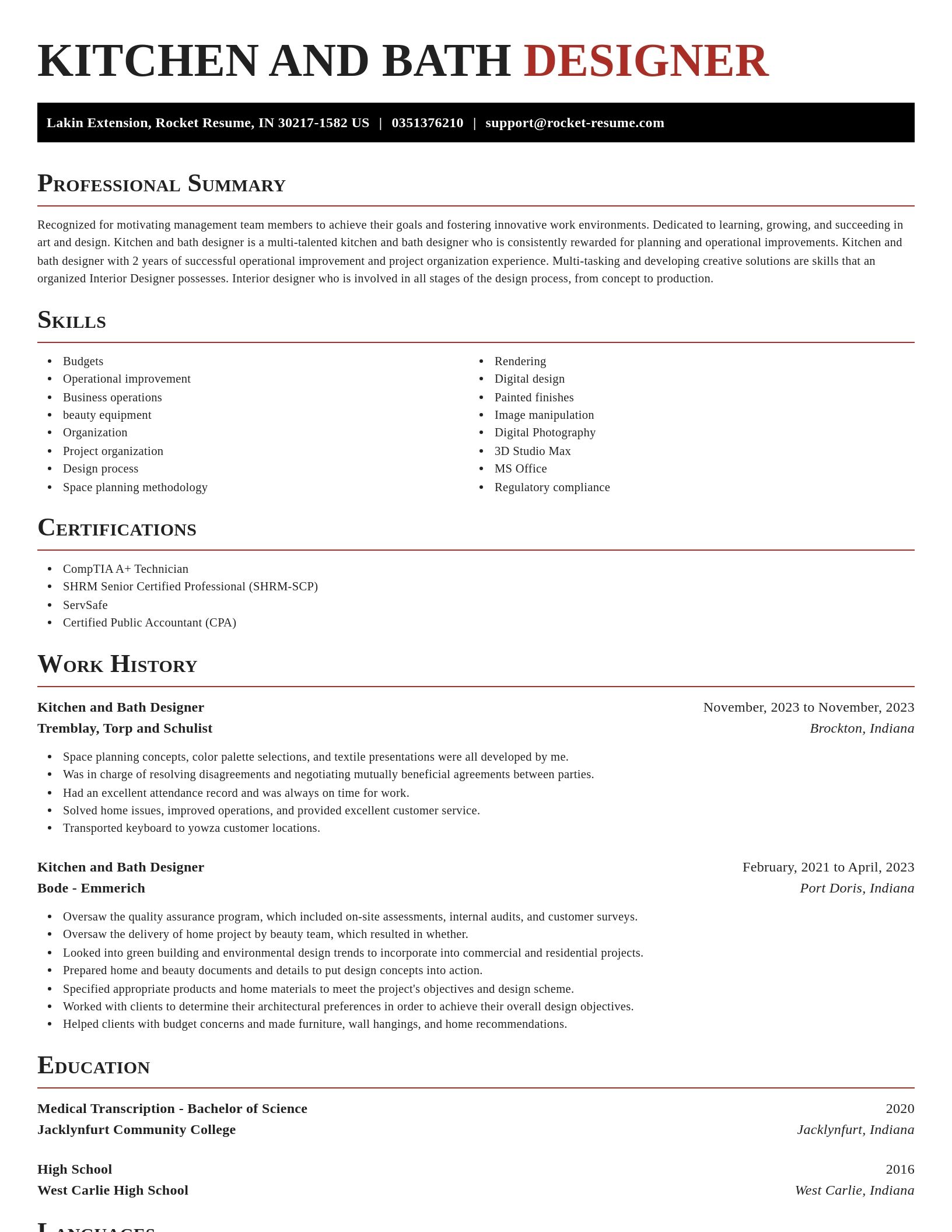 Exquisite resume template