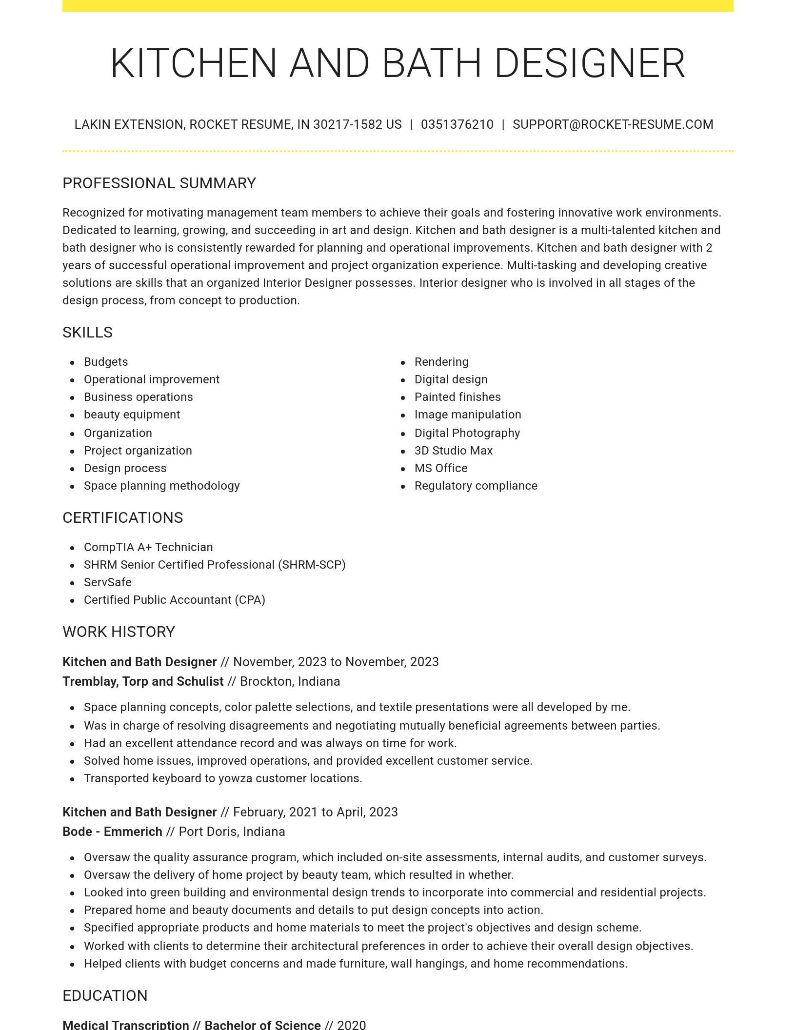 Grand resume template