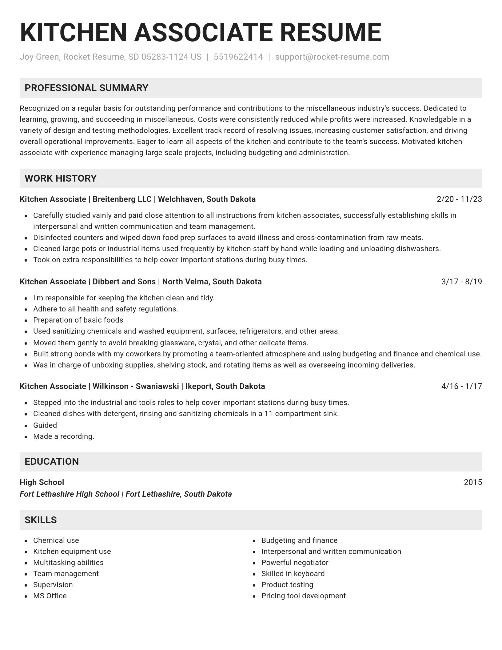 Genius resume template