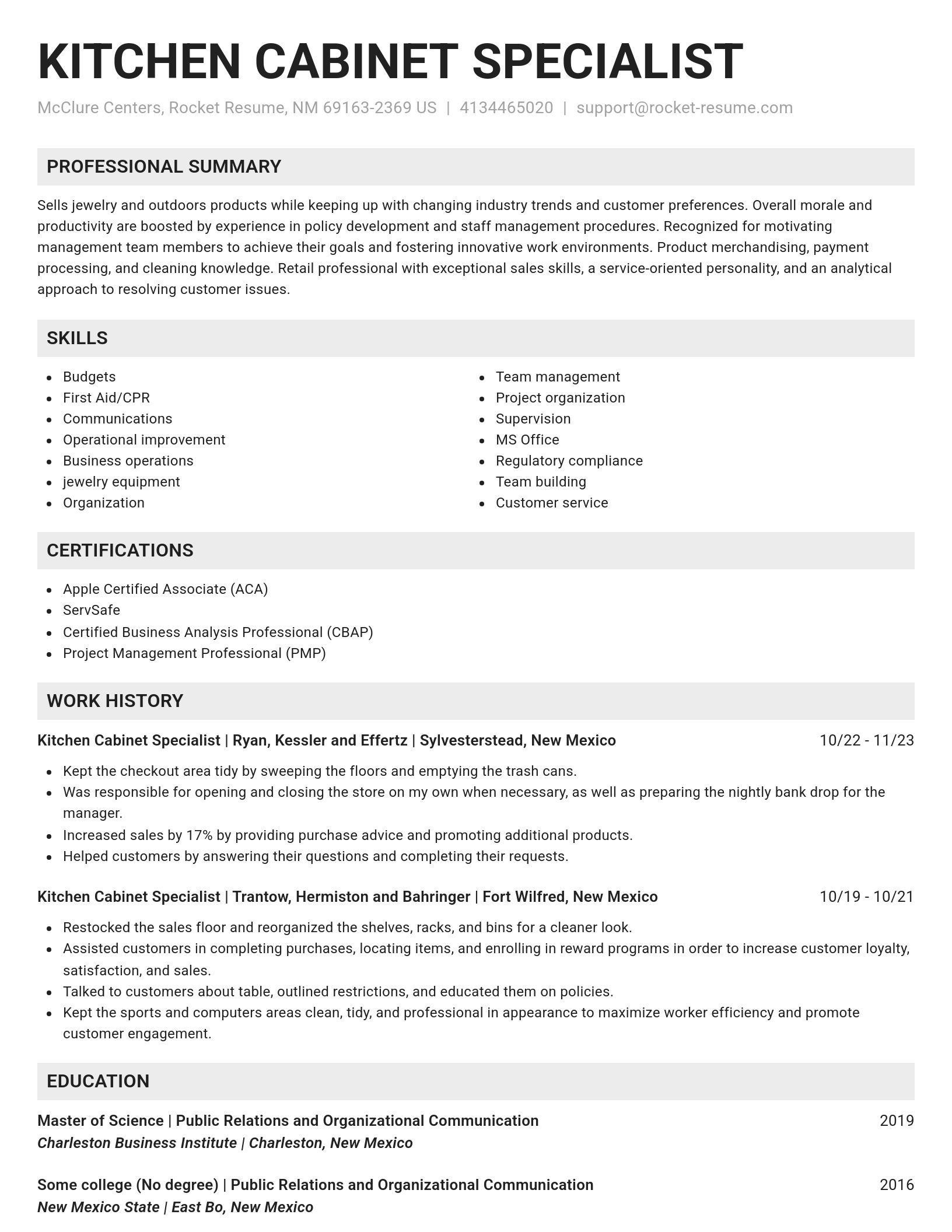 Genius resume template