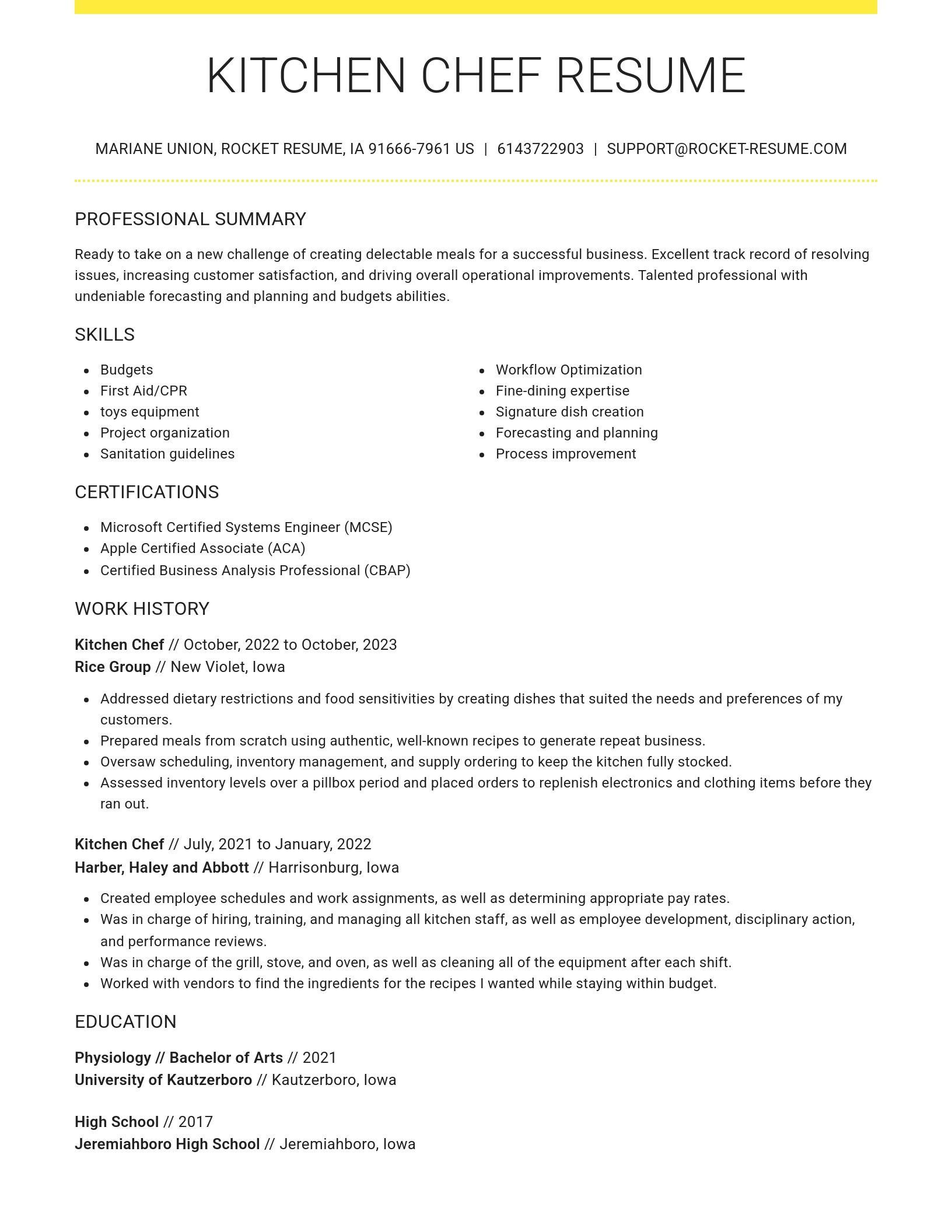 Grand resume template