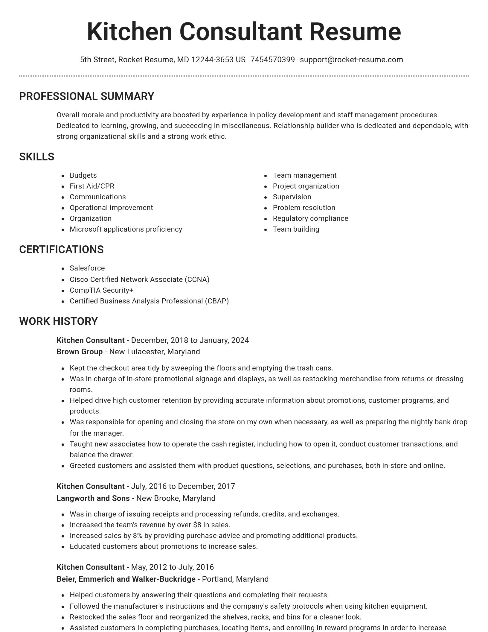 Brilliant resume template
