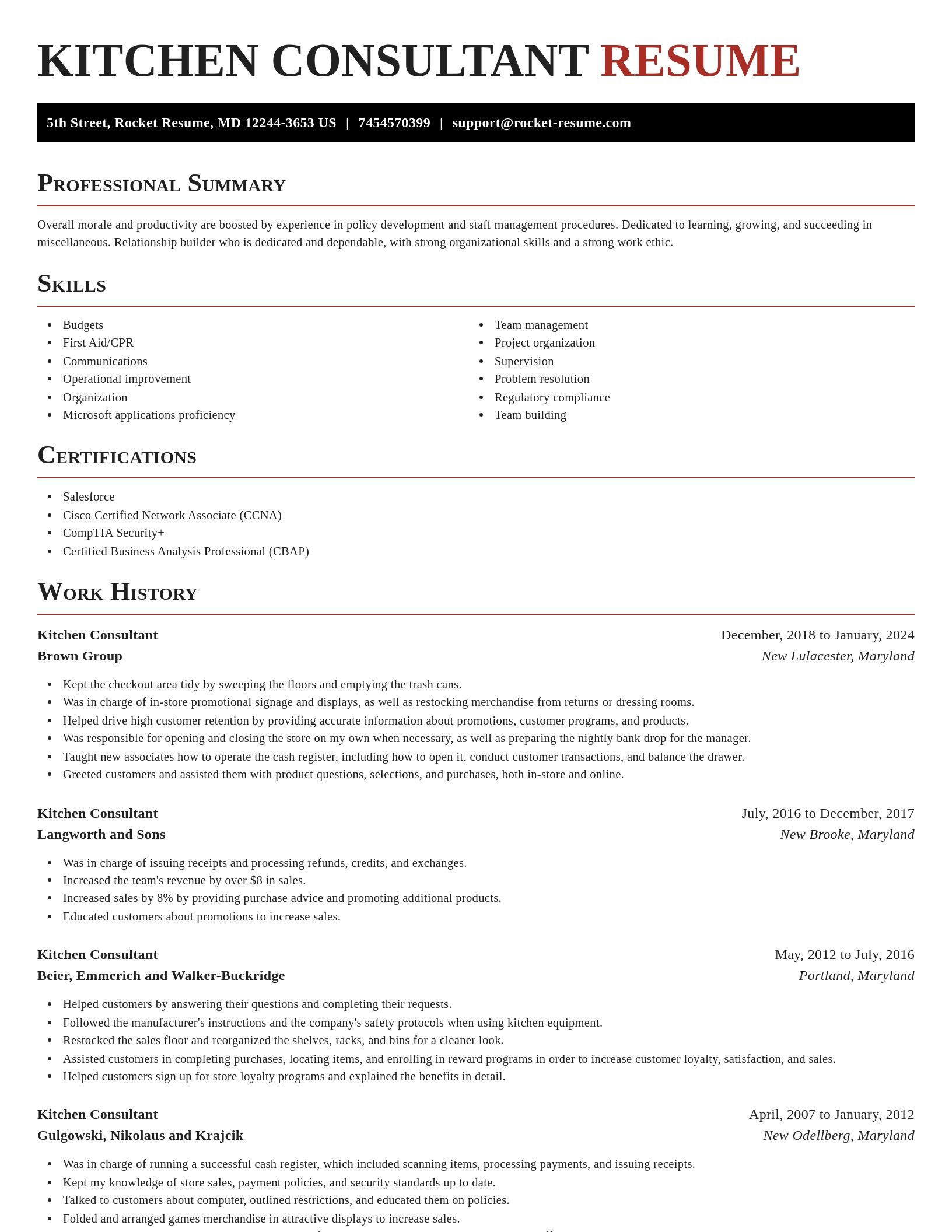 Exquisite resume template