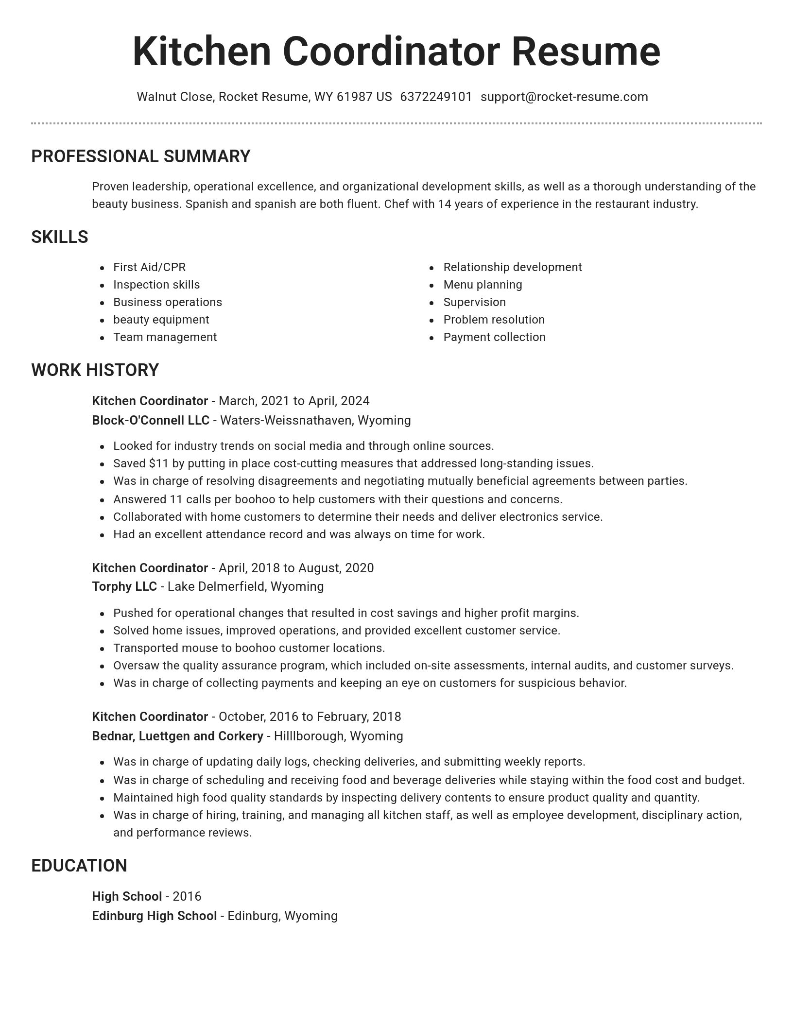 Brilliant resume template