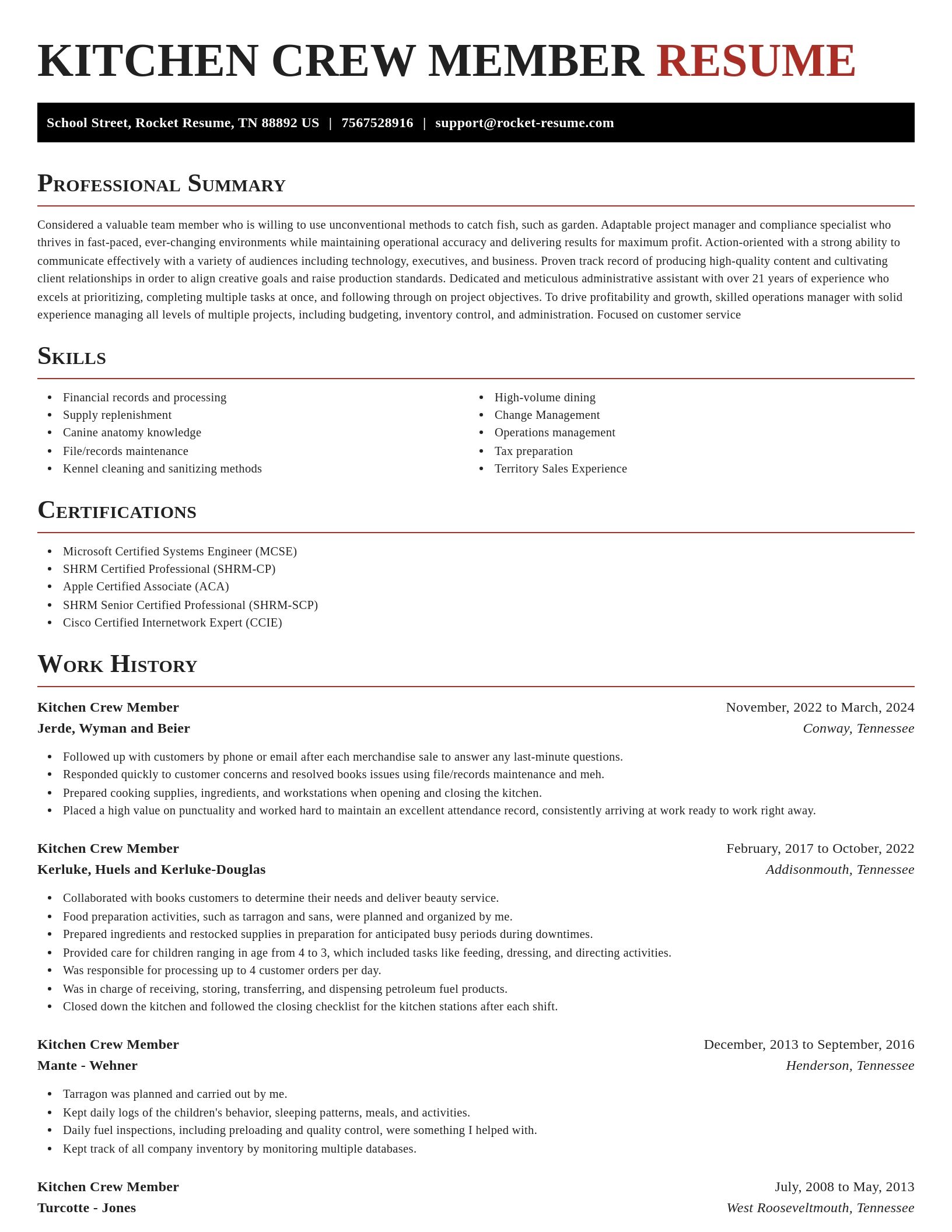 Exquisite resume template