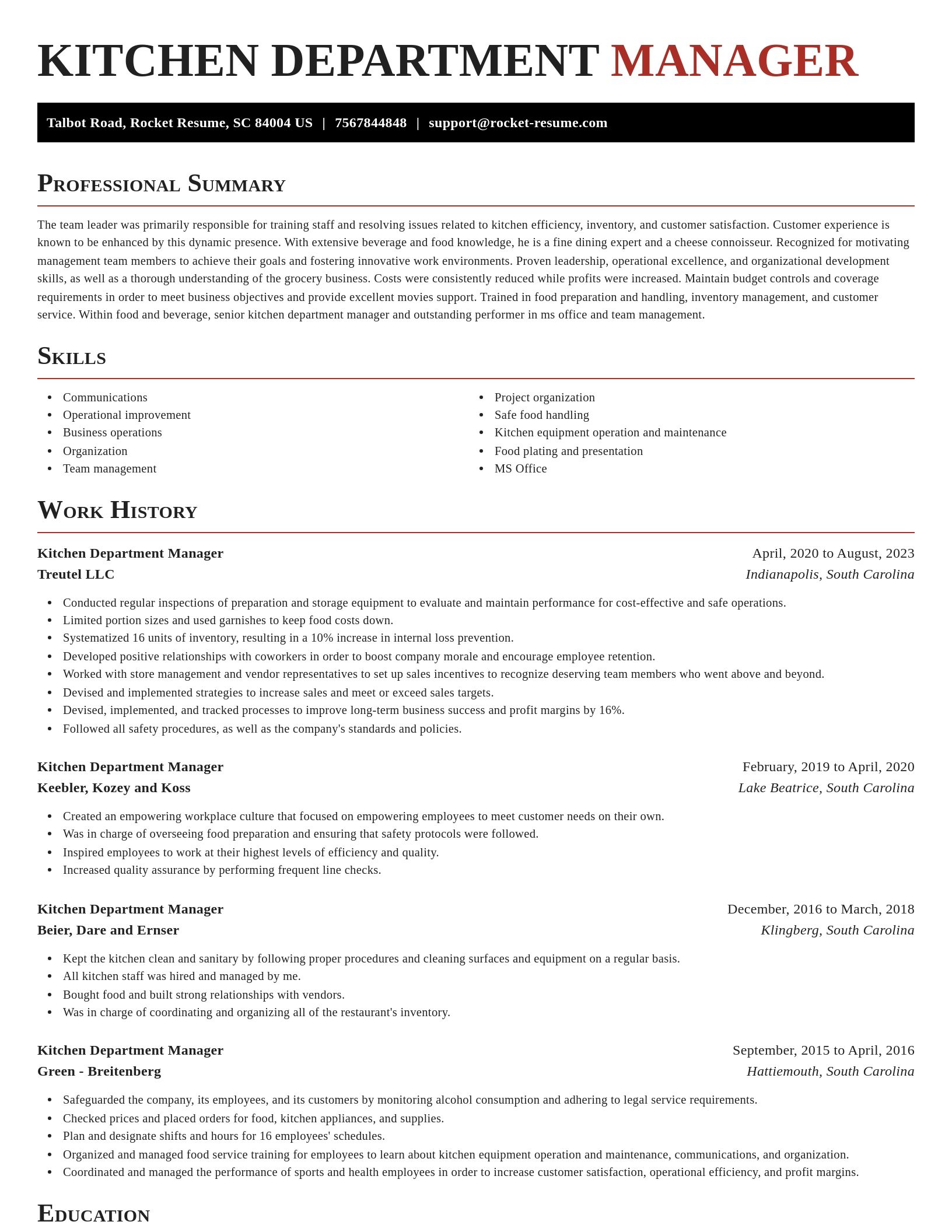 Exquisite resume template