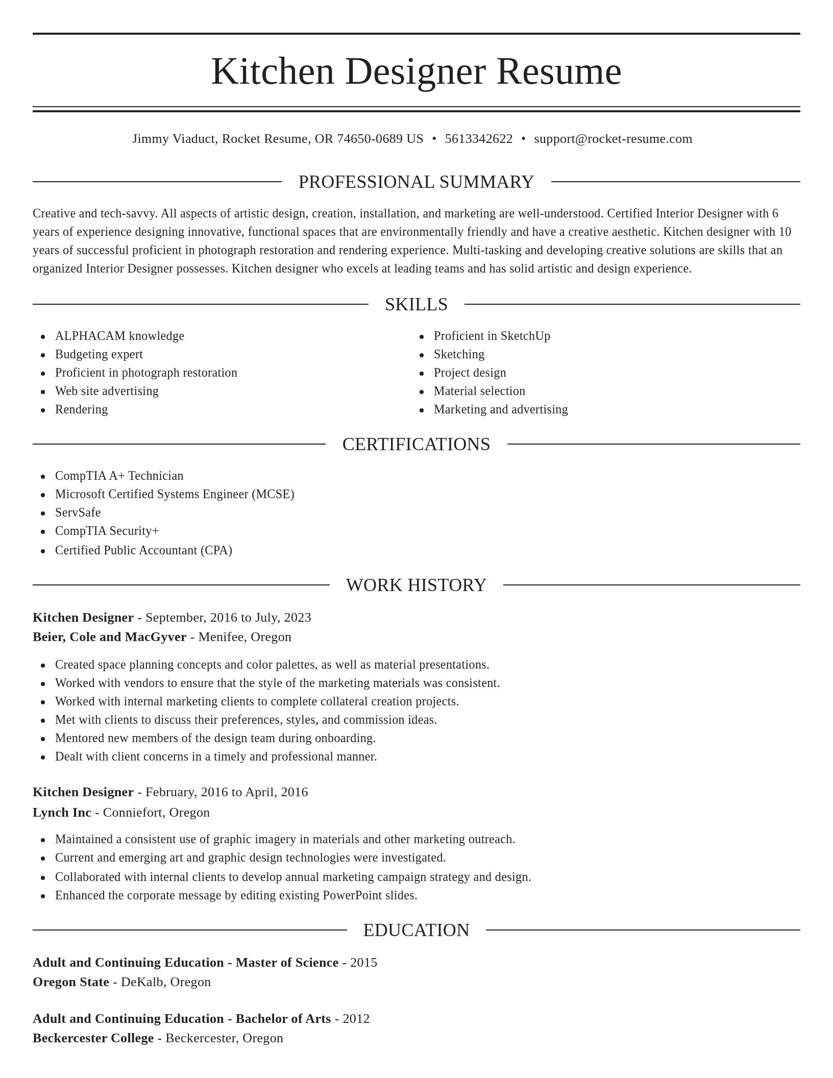 Elegant resume template